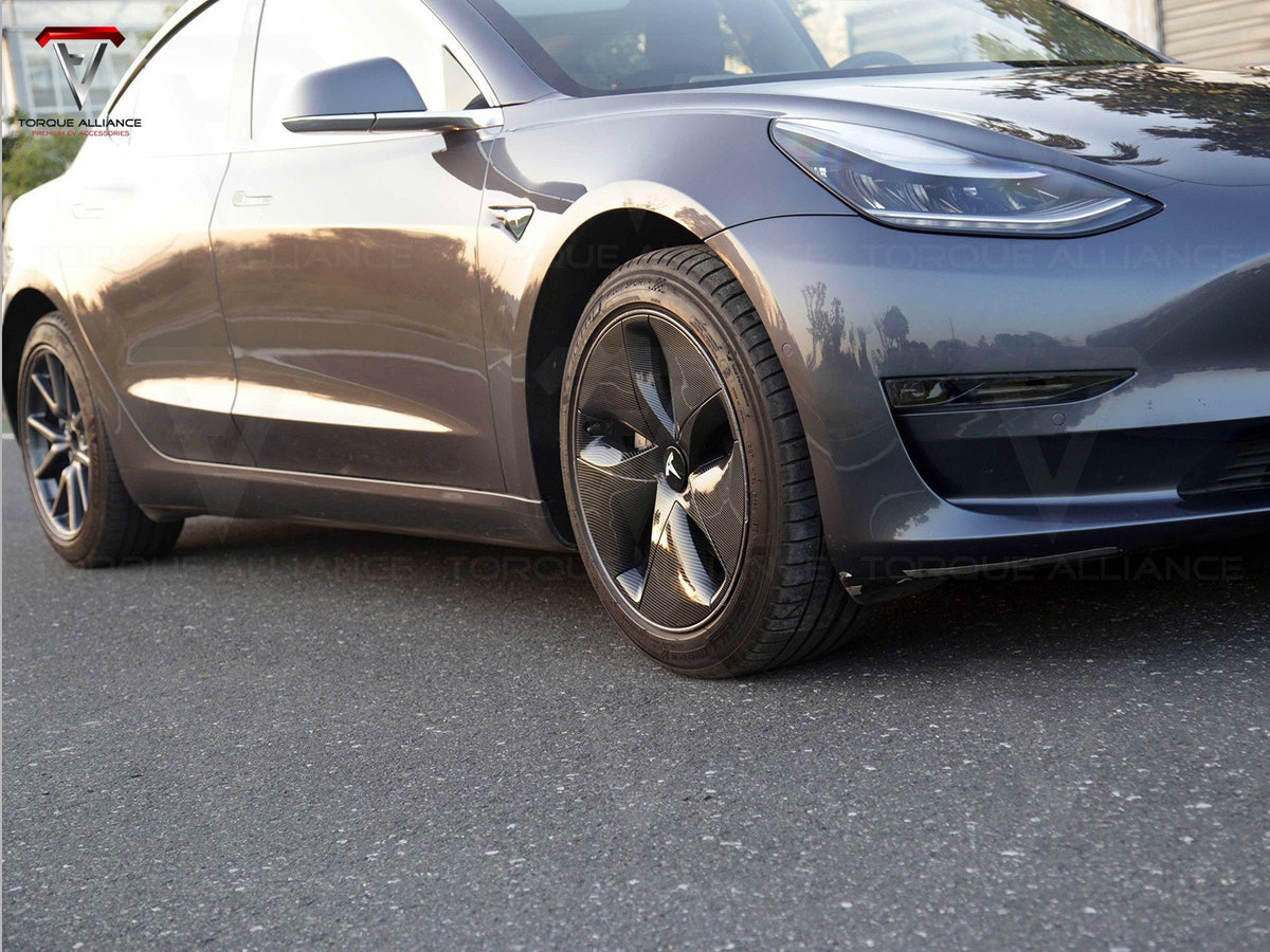 4pcs 18 Nabenkappen für Tesla Modell 3 2020-2022 Radschutz  Nabenabdeckkappen Felgenabdeckung Fahrzeug Auto Außenreifen Reifentrim