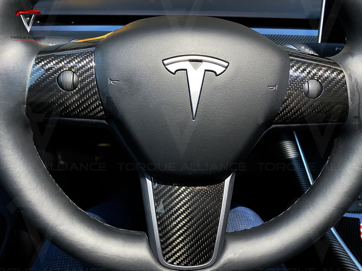 Für Tesla Modell 3 Y Innen Modifikation Zubehör Auto Lenkrad Abdeckung  Lenkrad Patch Spalte Shift Protec – kaufe die besten Produkte im Onlineshop