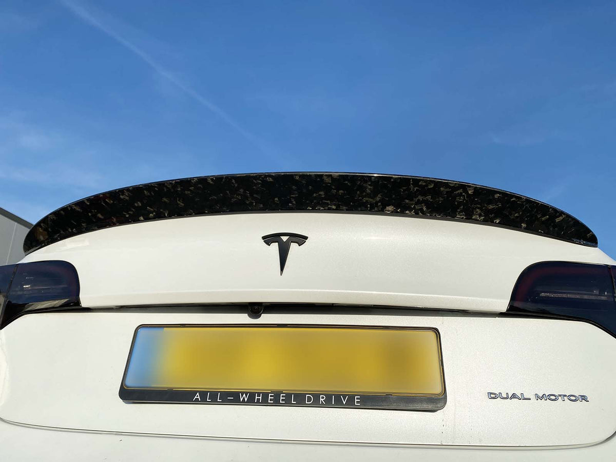 BASNI Aileron arrière en Fibre de Carbone Convient pour Tesla Model 3 Sedan  2016-2022 Pièces