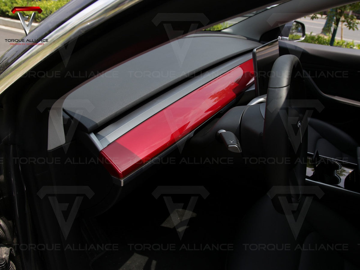 PAIMOHO Housse de tableau de bord pour Tesla Model 3/Y - Tapis de tableau  de bord de qualité supérieure pour modèle Y Model 3 2017-2023 - Protection