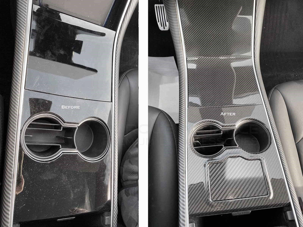 Cover en carbone pour Instruments et Panneaux de portes pour Tesla