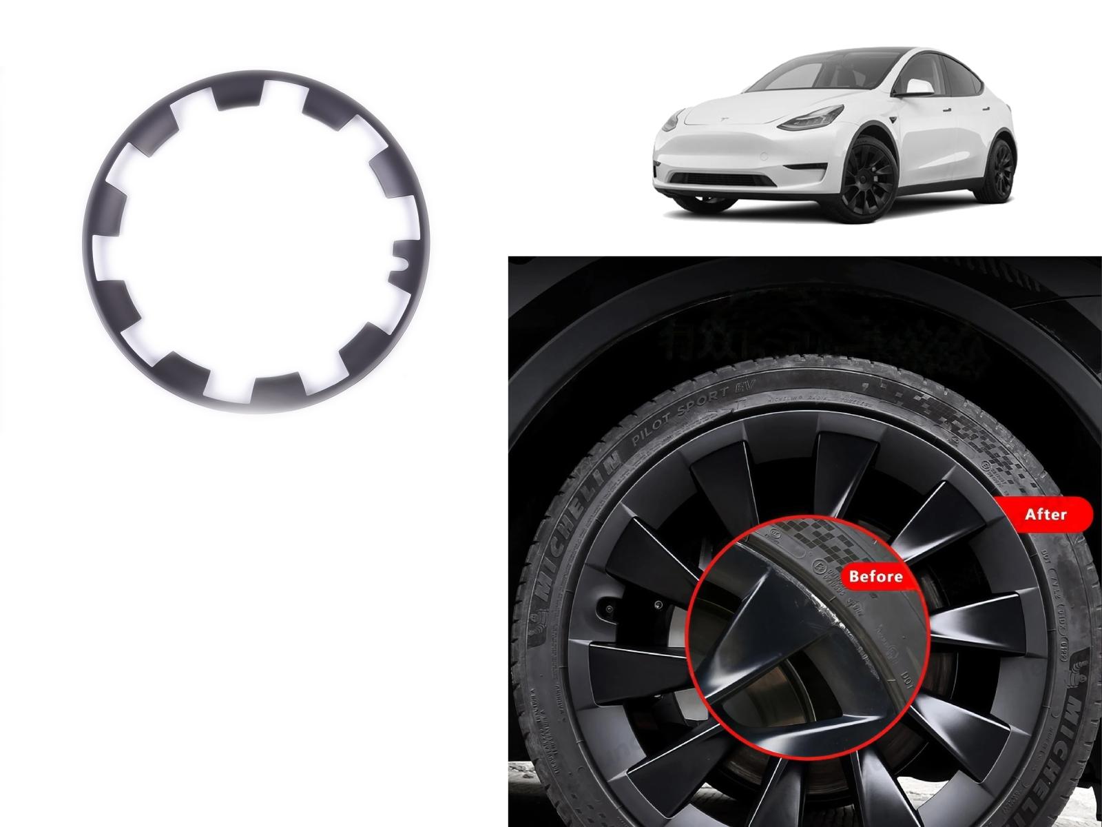 Tesla Model Y: Rim Wheel Hub Protectors (20 inch, single pack) - Torque Alliance