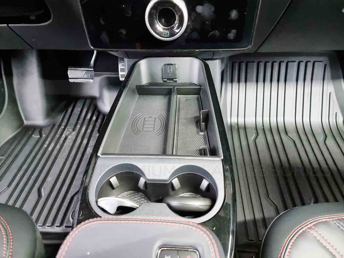 For Ford Mustang Mach-E 2021-22 Black Car Central Armrest Storage