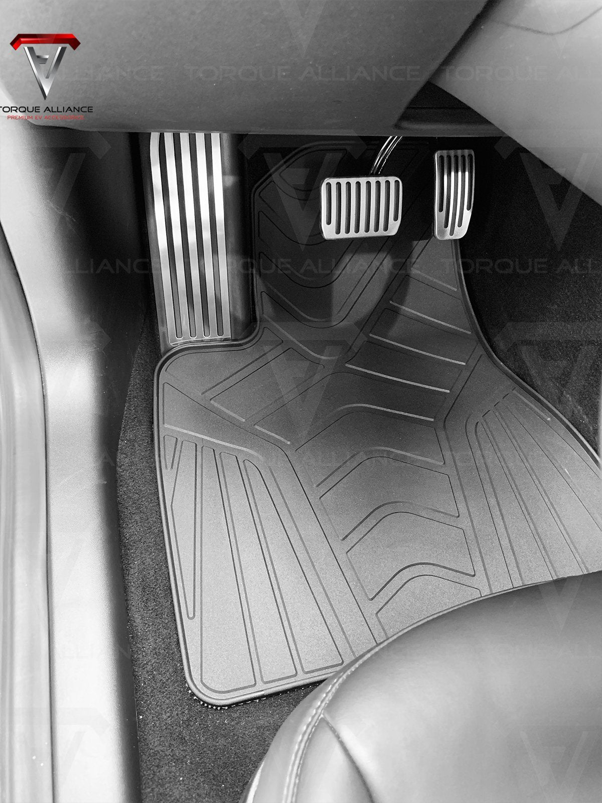 Model 3: All-weather Interior Floor Mats (3 pcs, Synthetic Latex Rubber) - Torque Alliance