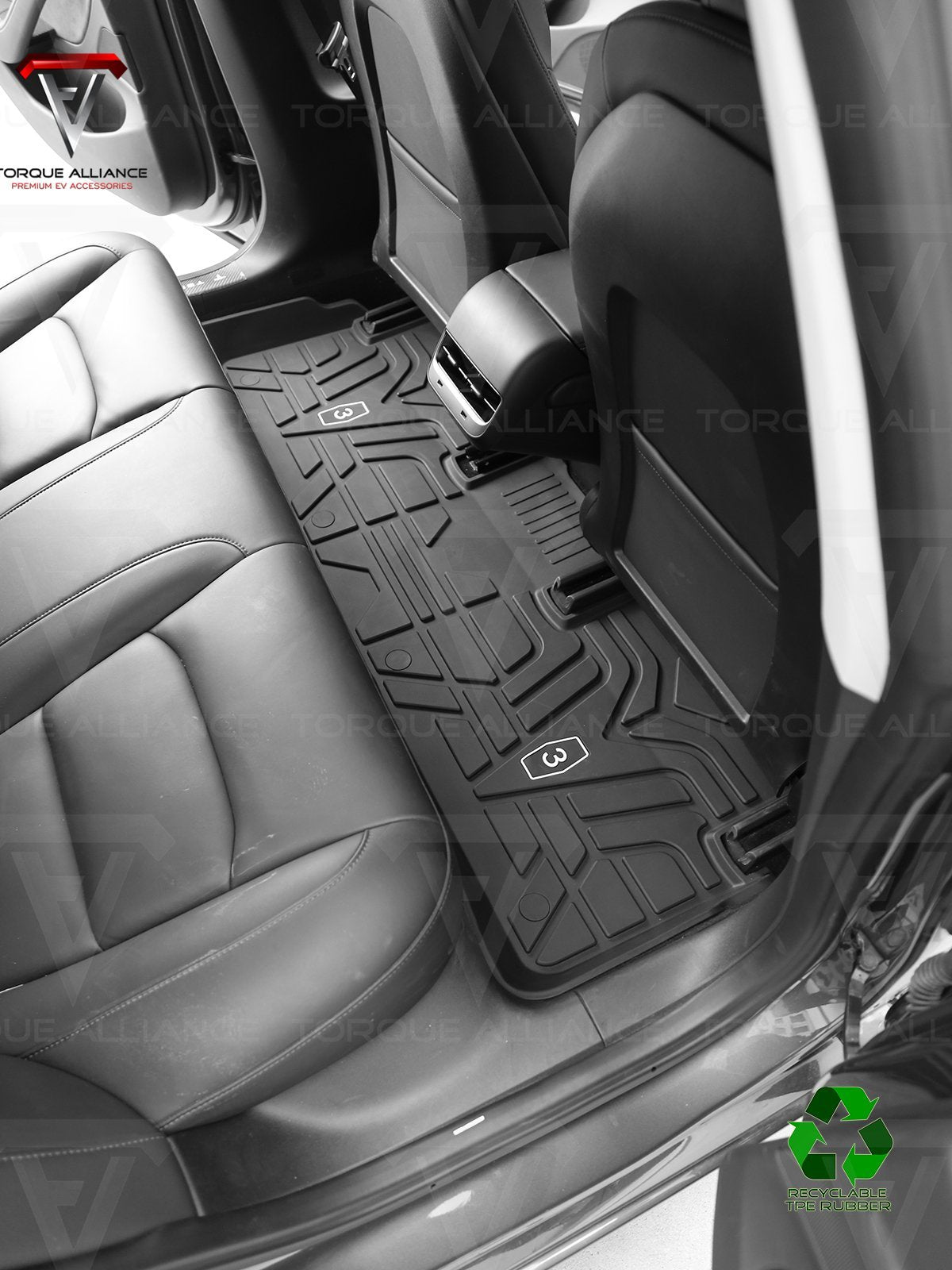 Model 3: All-weather Interior Floor Mats (TPE Rubber, 3 Pieces) - Torque Alliance