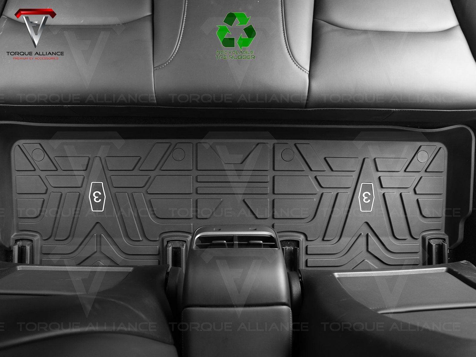 Model 3: All-weather Interior Floor Mats (TPE Rubber, 3 Pieces) - Torque Alliance