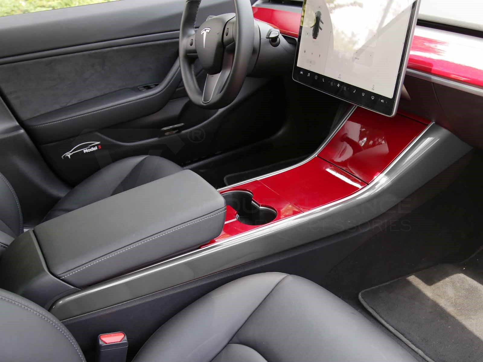 Model 3 and Model Y: Middle Console Cover Set (ABS+ Coating) - Torque Alliance