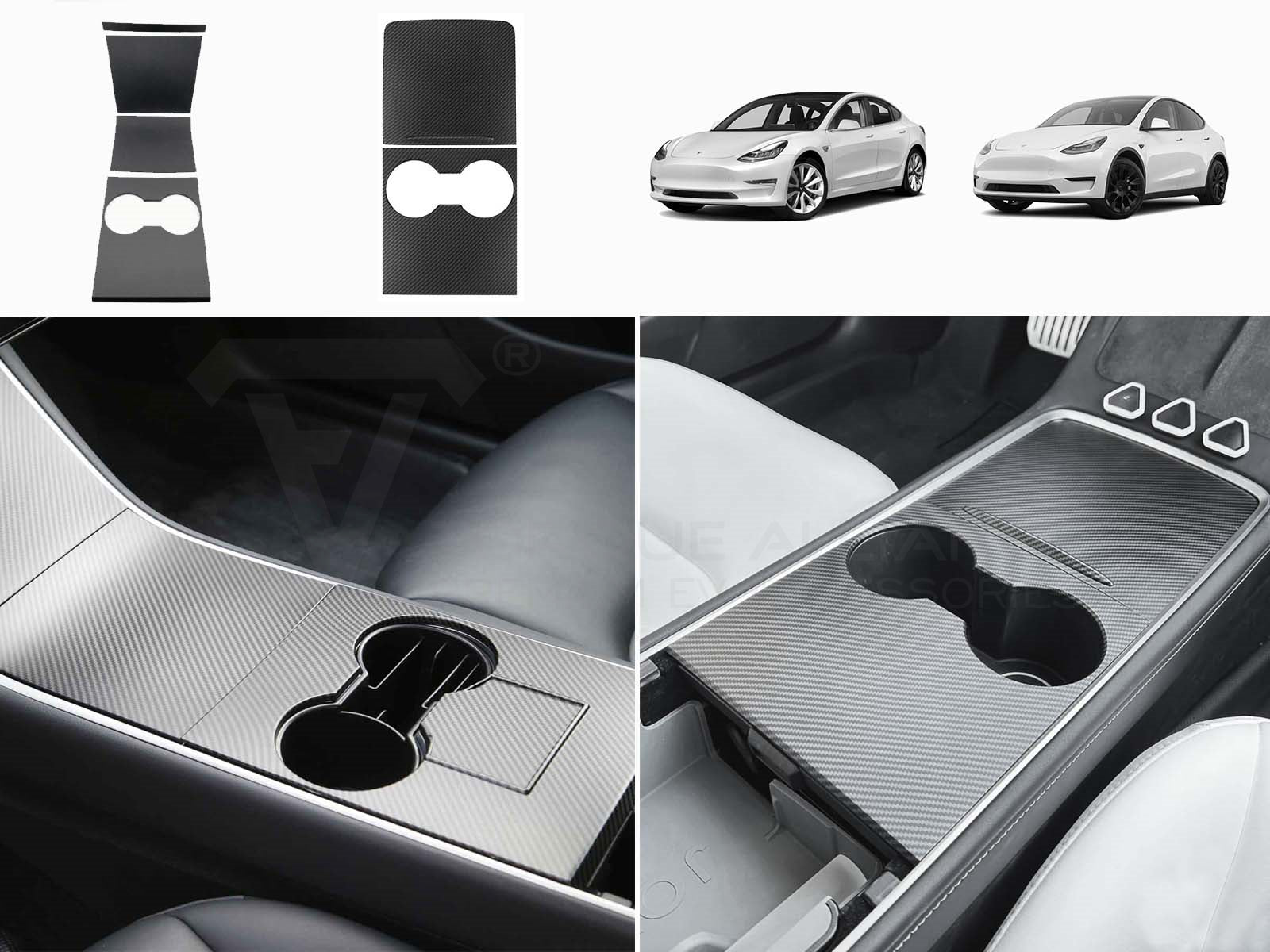 Middle Console Cover Set- for Tesla Model 3/Y - Torque Alliance