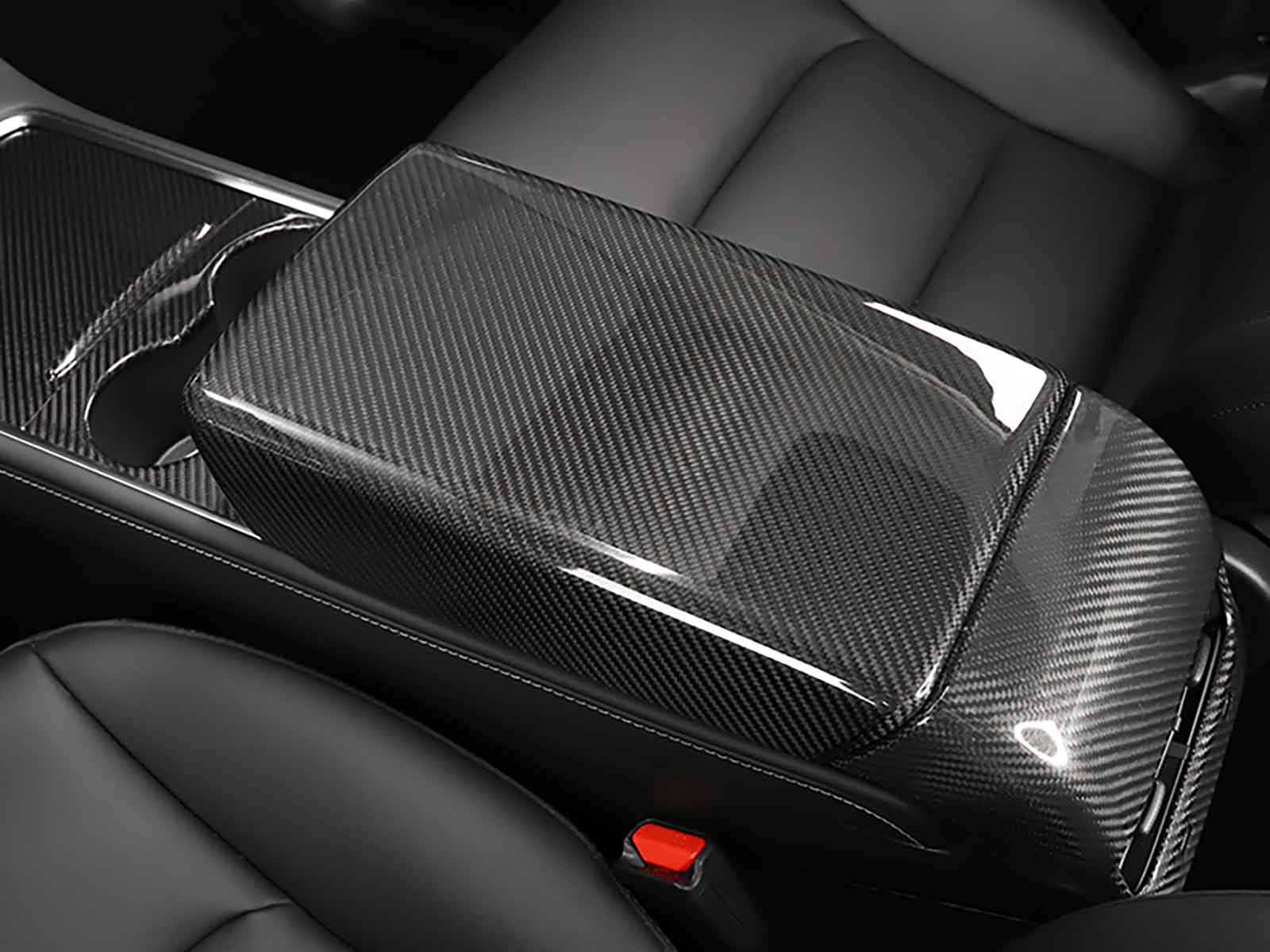 Model 3: Armrest Cover (Genuine Carbon Fiber Collection) - Torque Alliance