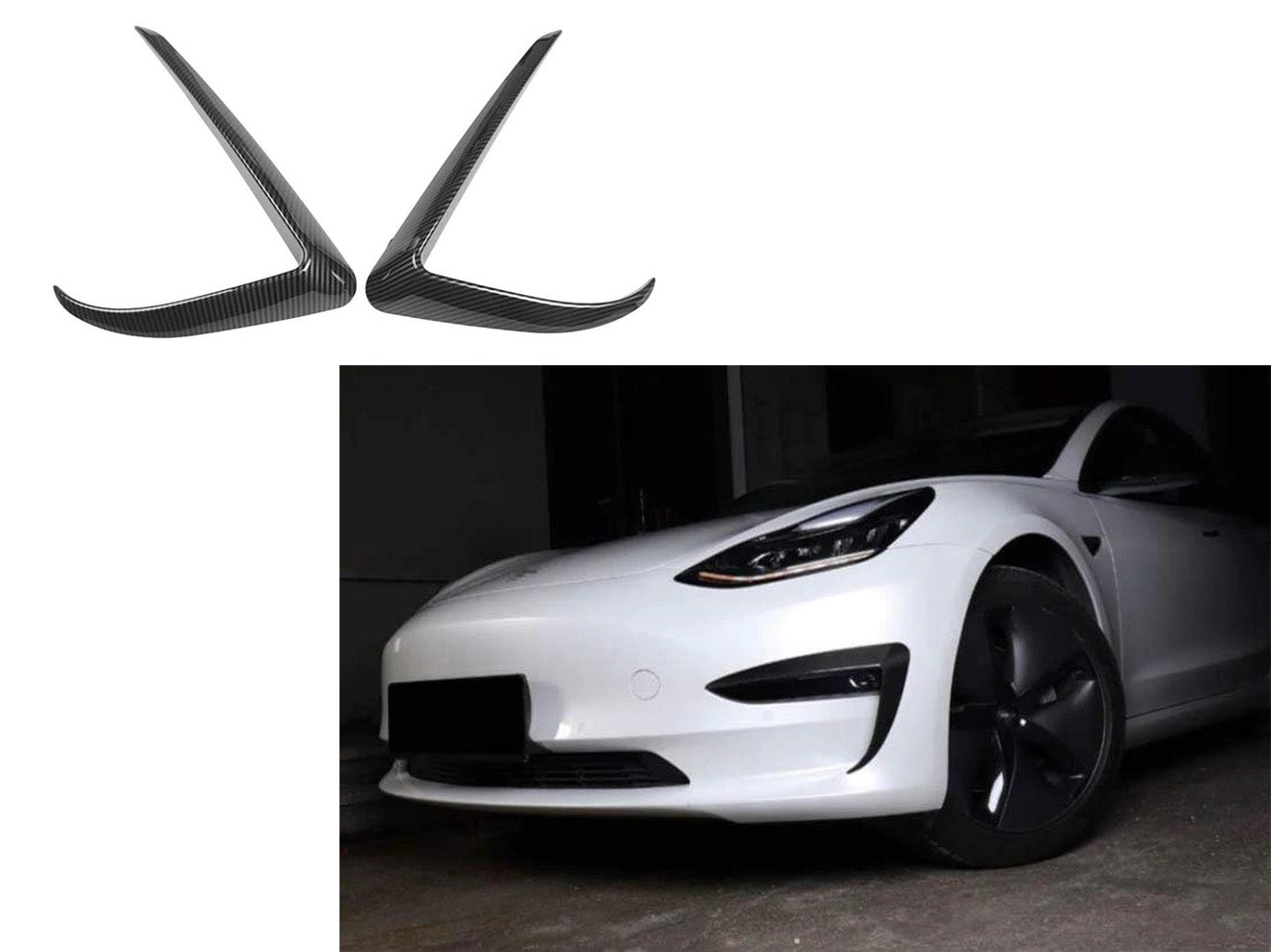 Model 3: Fog Lamp Trim (Genuine Carbon Fiber Collection) - Torque Alliance