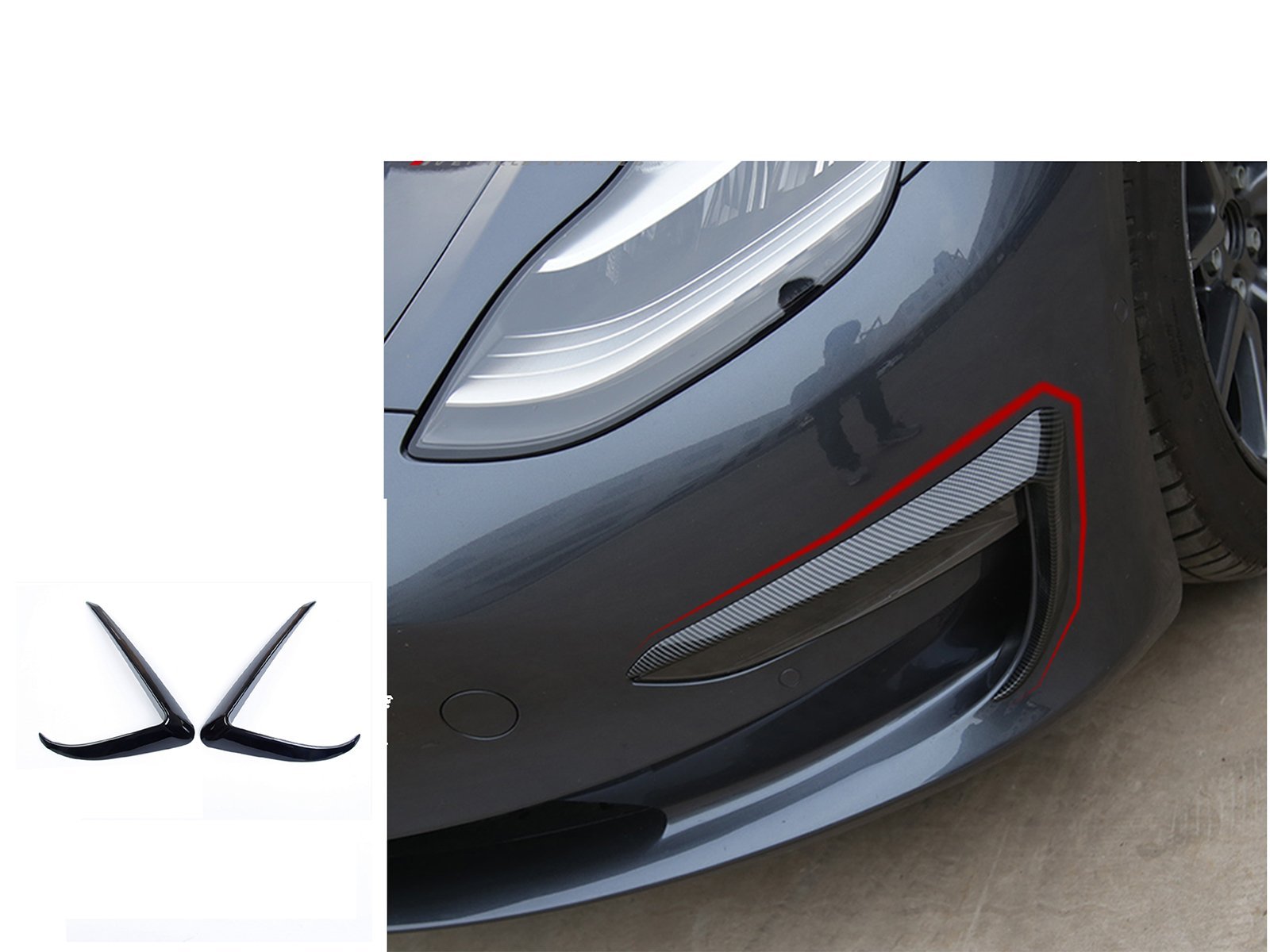 Model 3: Fog Light Trim Blade (2 pieces) - Torque Alliance