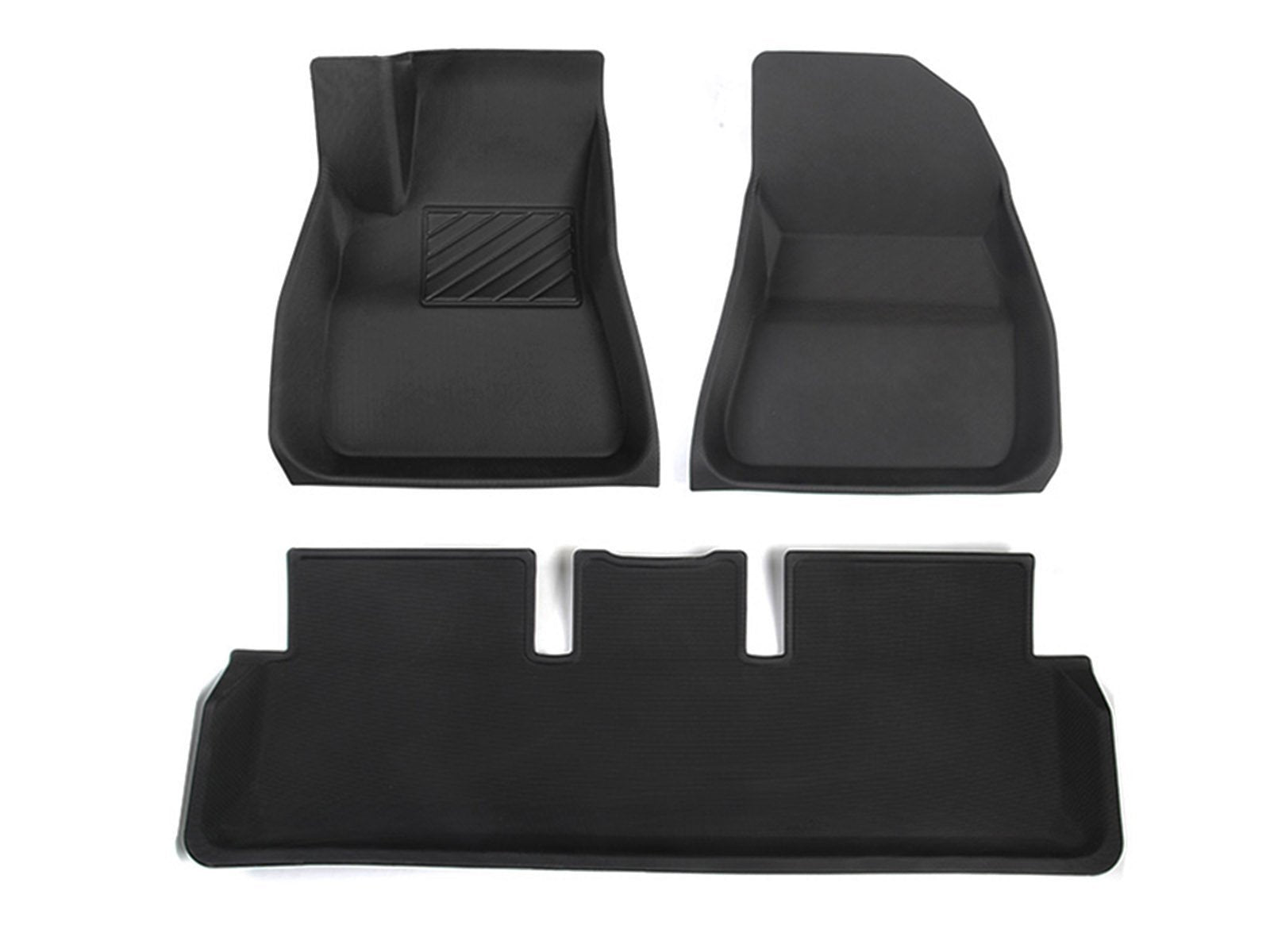 Model 3: Multi-layer 3D Rubber All-weather Floor Mats (3 pcs) - Torque Alliance