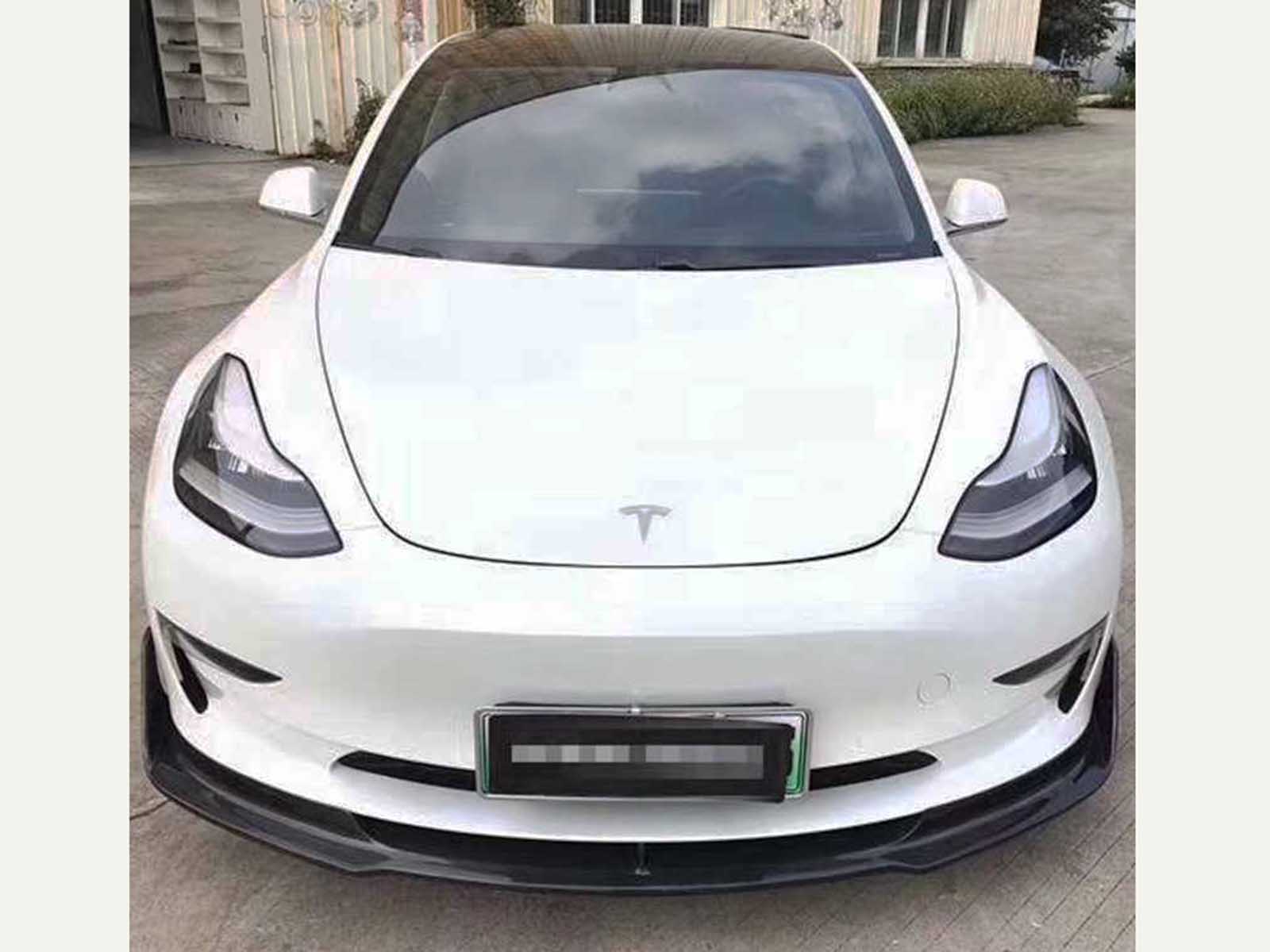 Model 3_Real Carbon Fiber Bolt-on Body Kit - Razor V Style - Torque Alliance