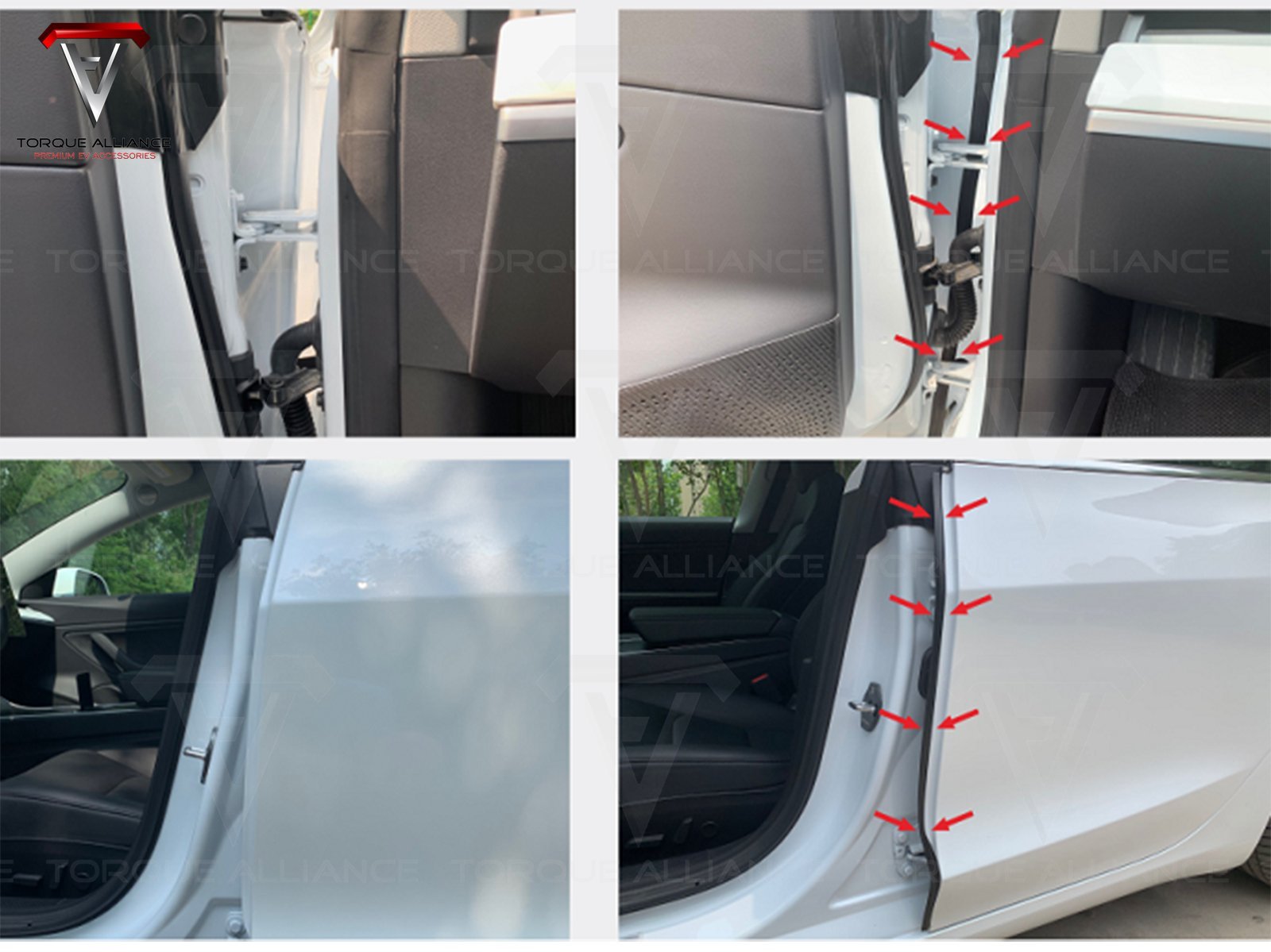 Model 3: Rubber Seal Strips Set (4 Doors+Frunk+Trunk) - Torque Alliance