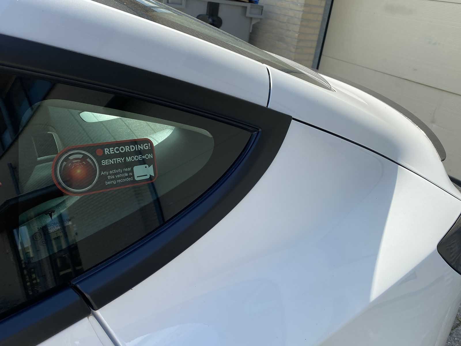 Model 3/S/X/Y: Sentry Mode Warning Sticker x2 - Torque Alliance