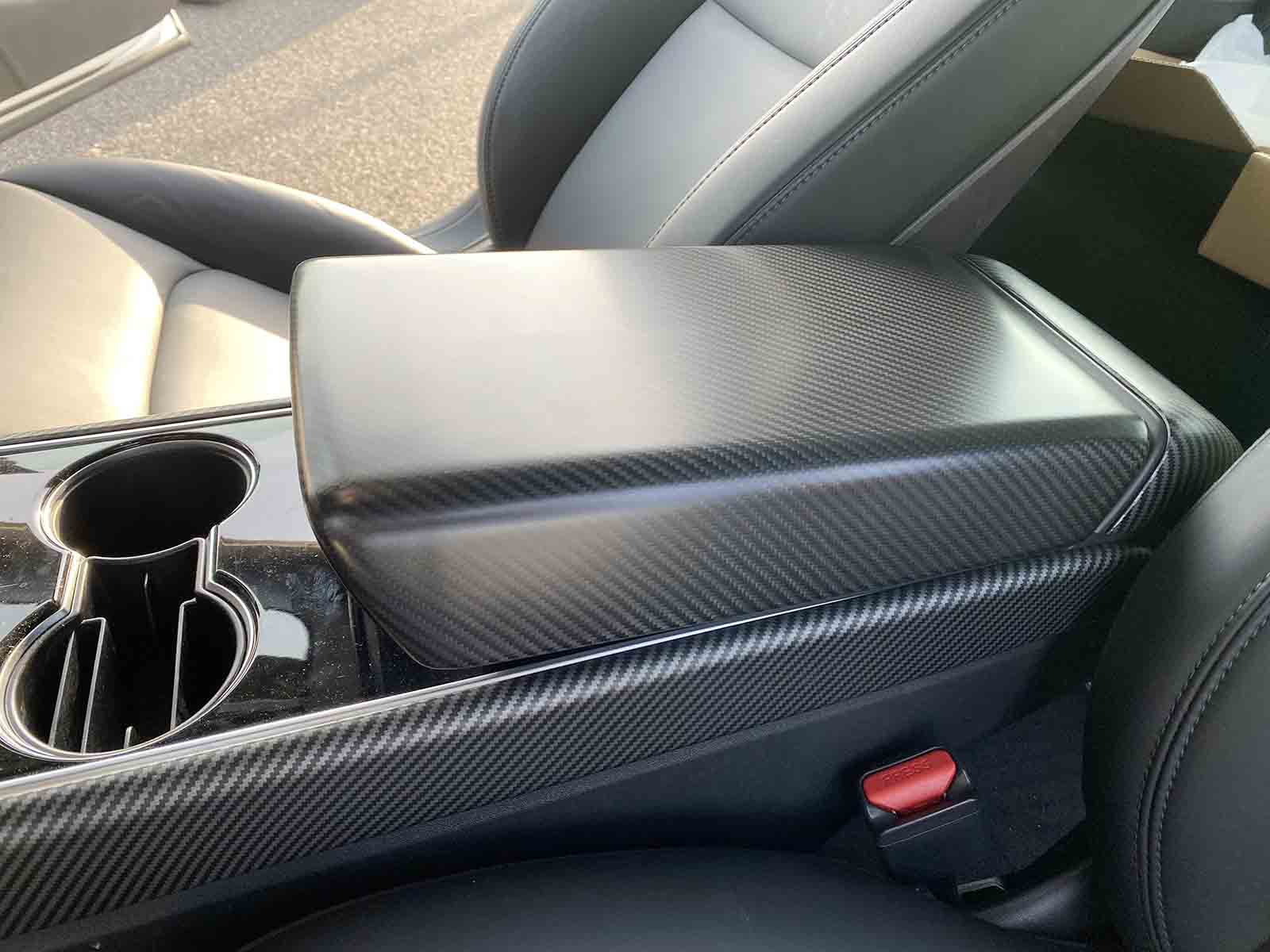 Model 3&Y: Armrest Cover (Genuine Carbon Fiber Collection) - Torque Alliance