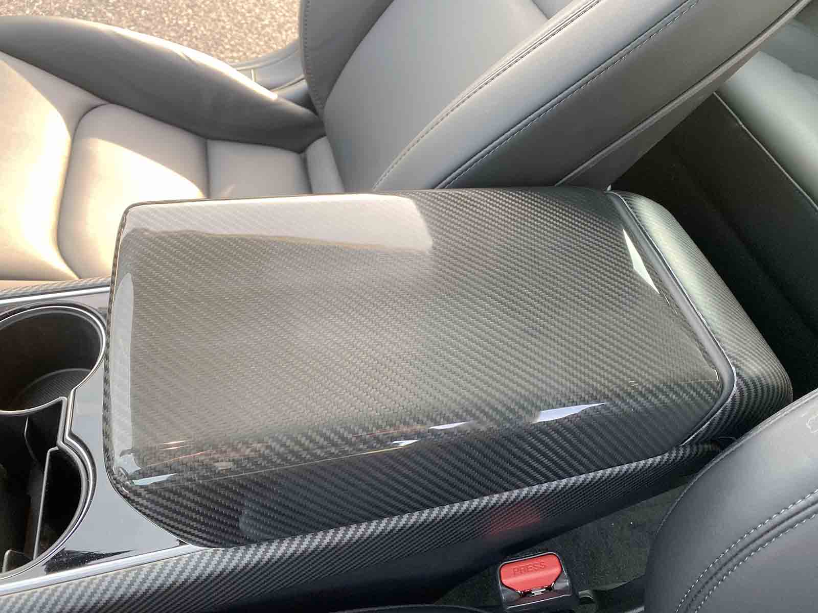 Model 3&Y: Armrest Cover (Genuine Carbon Fiber Collection) - Torque Alliance