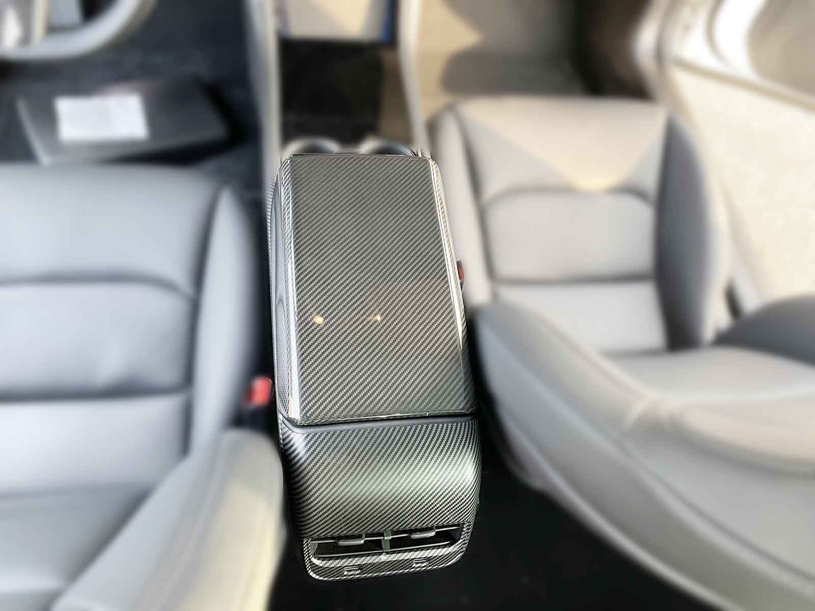 Model 3&Y: Armrest Cover (Genuine Carbon Fiber Collection) - Torque Alliance