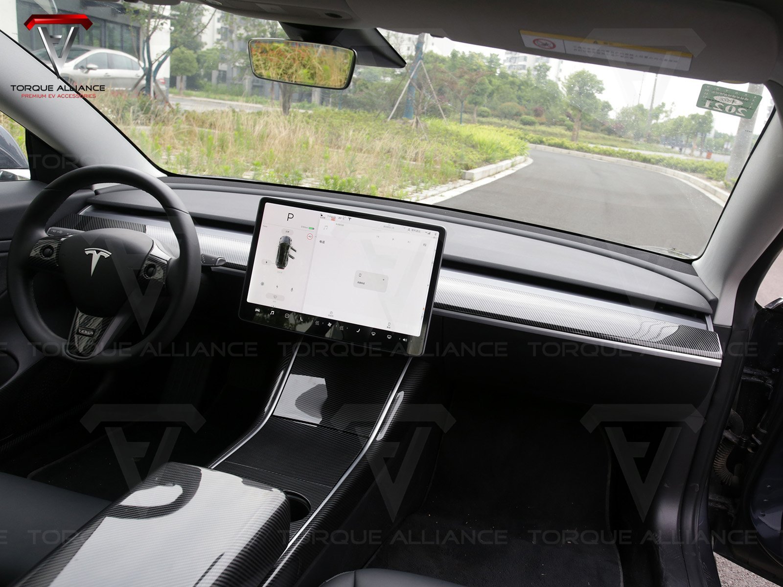 Model 3/Y: Dashboard Console Cover (ABS+Coating) - Torque Alliance