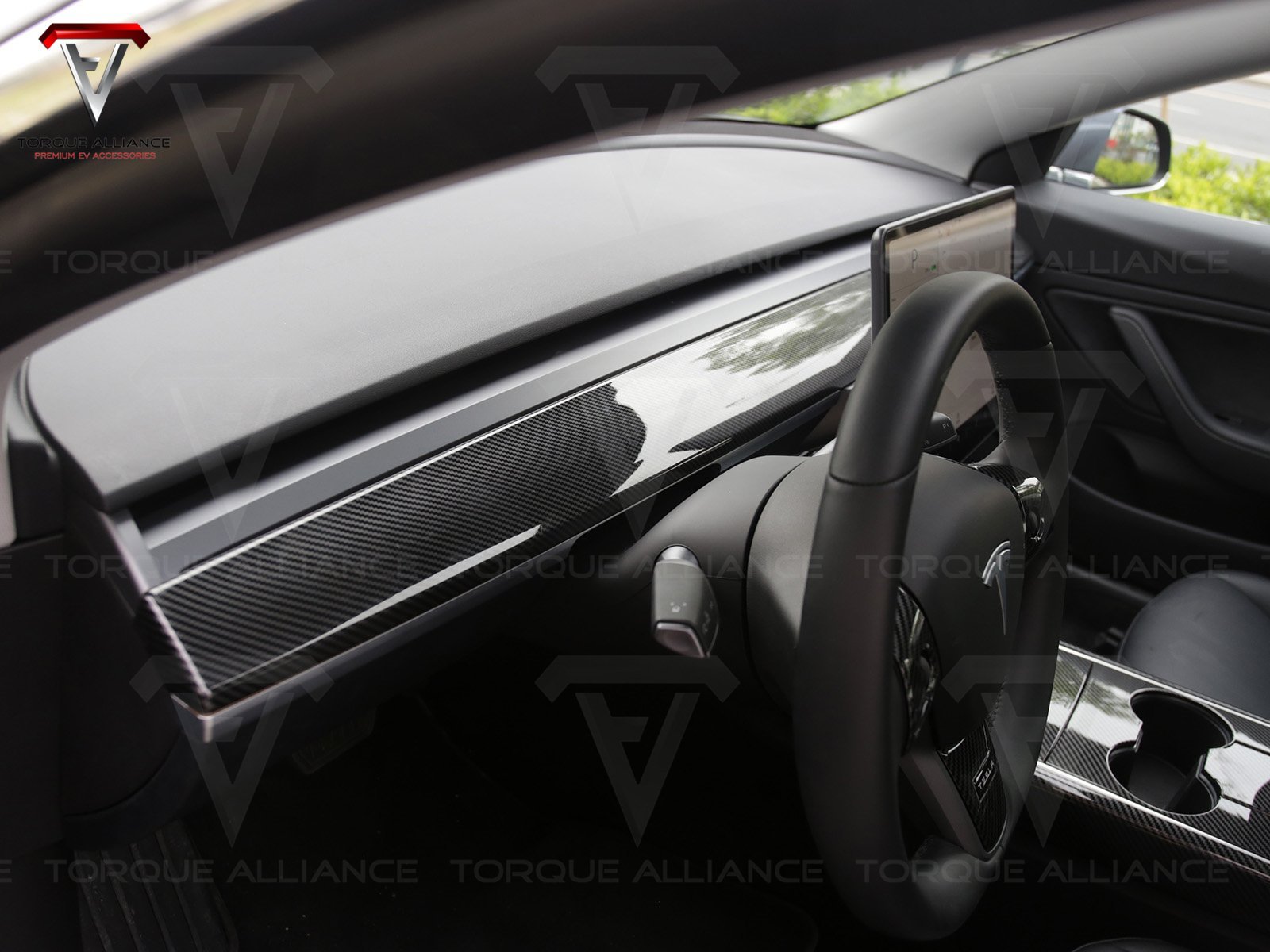 Model 3/Y: Dashboard Console Cover (ABS+Coating) - Torque Alliance