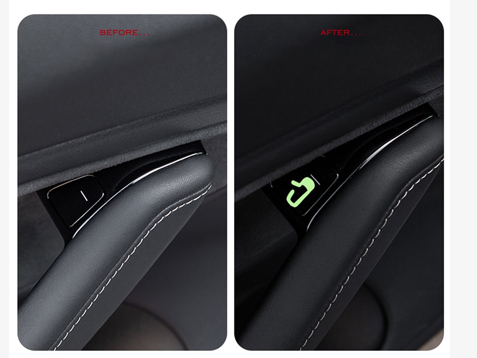 Model 3/Y: Door-open Button Stickers (8 pieces, Fluorescent) - Torque Alliance