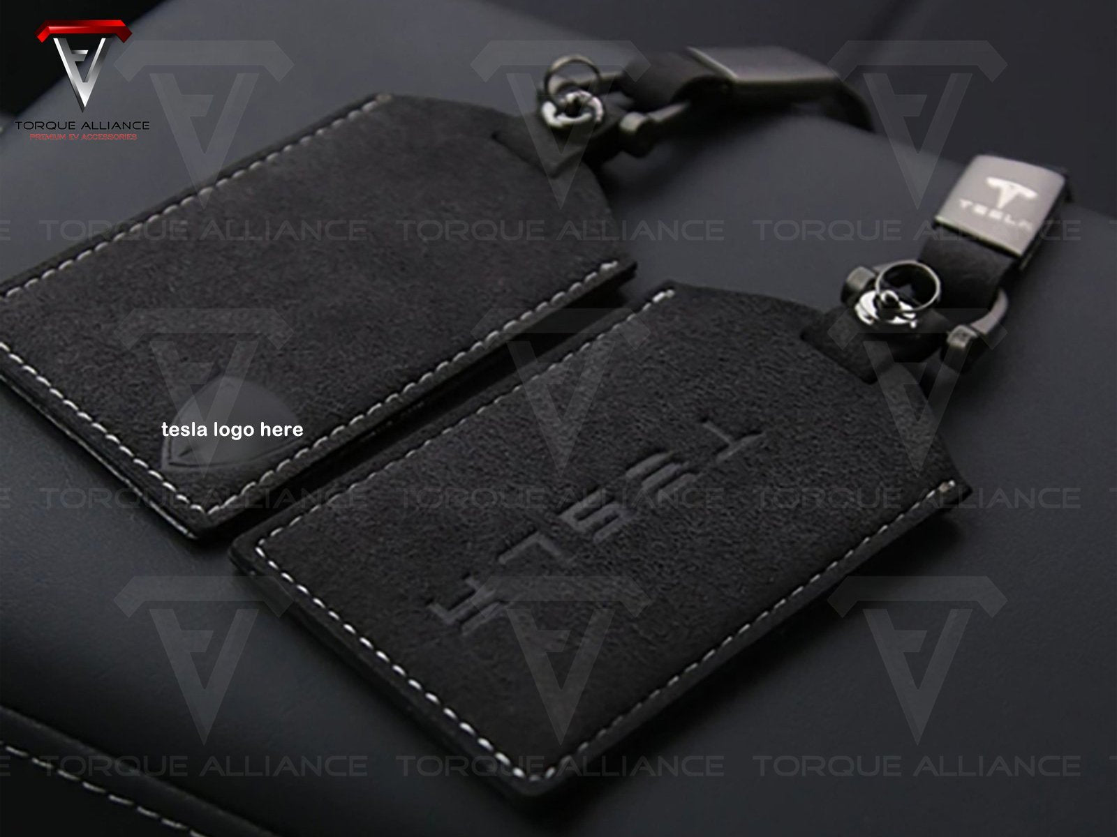 Model 3/Y: Key Card Holder (Genuine Lether) - Torque Alliance