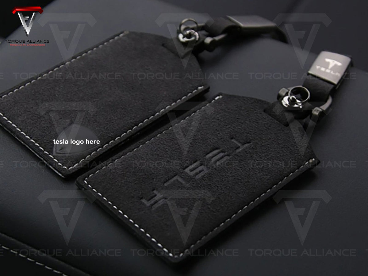 Key Card Holder For Tesla Model 3, Anti-dust Light Leather With