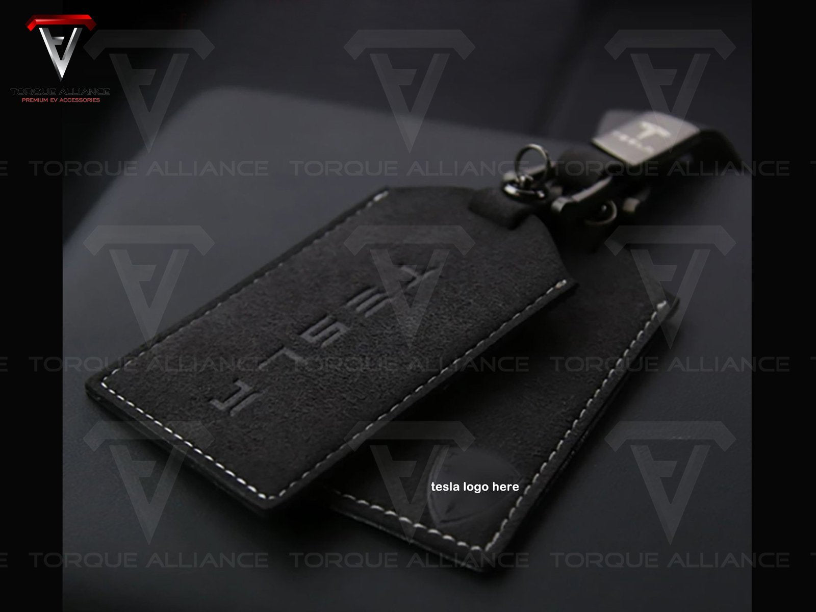 Model 3/Y: Key Card Holder (Genuine Lether) - Torque Alliance