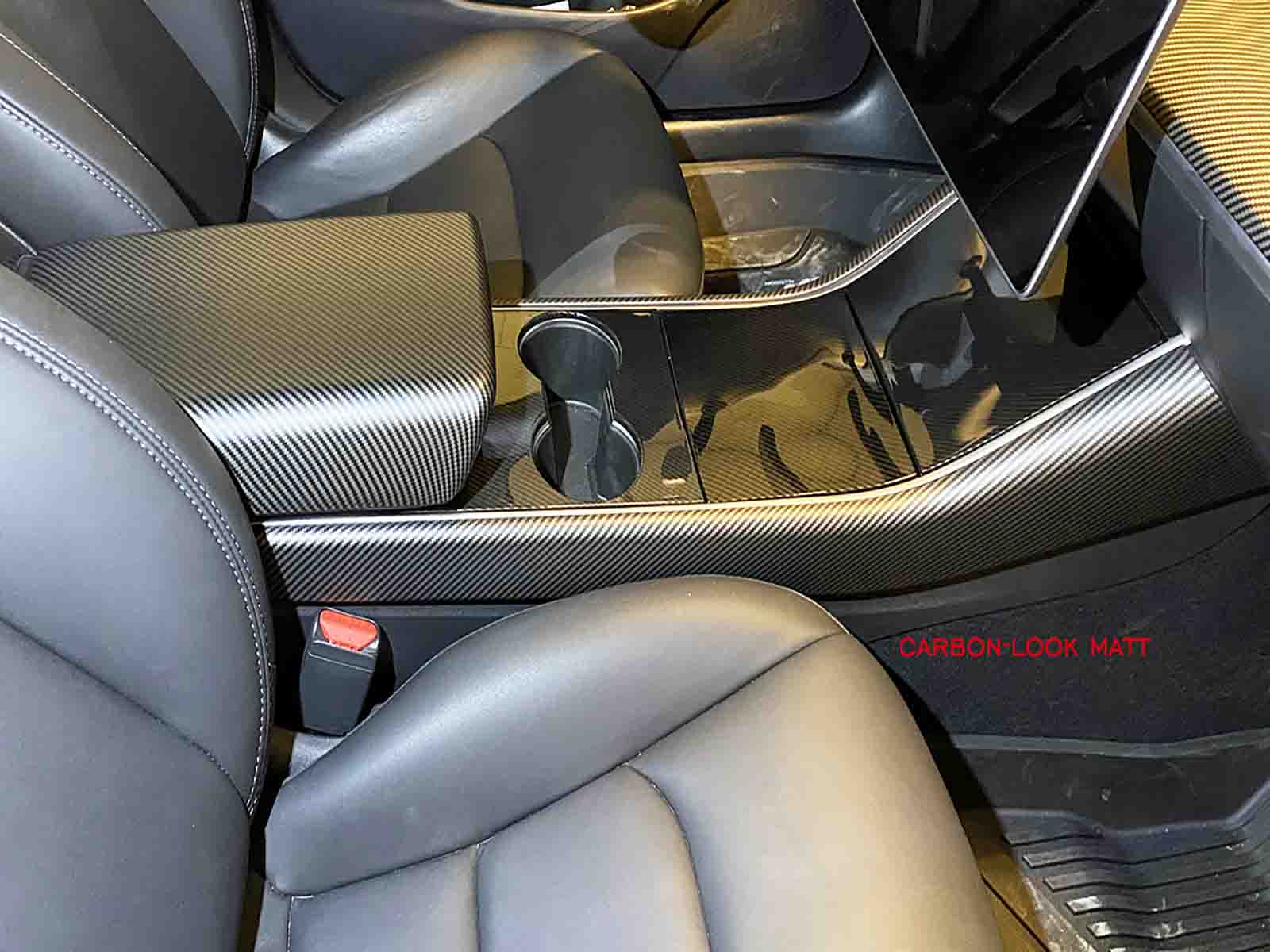 Model 3/Y: Middle Console Edge Trims (2 pieces, ABS + Coating) - Torque Alliance