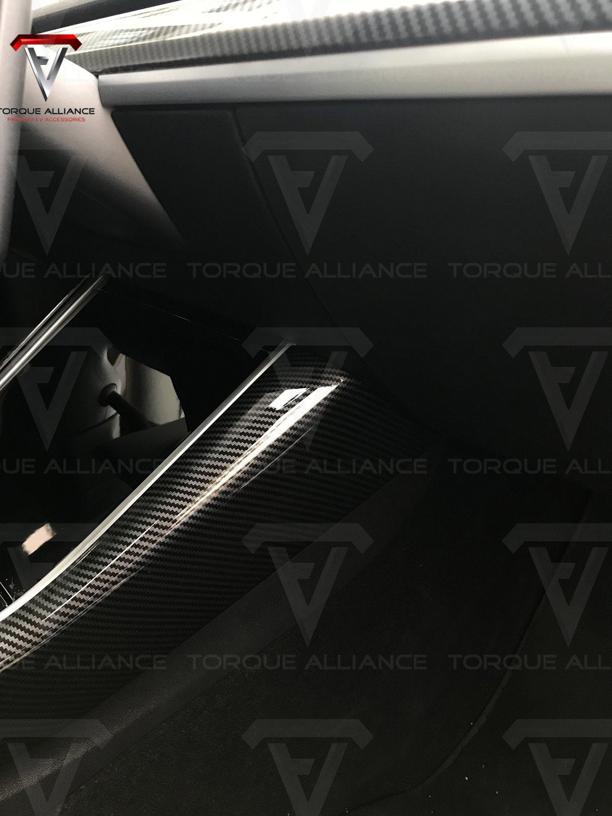 Model 3/Y: Middle Console Edge Trims (2 pieces, ABS + Coating) - Torque Alliance