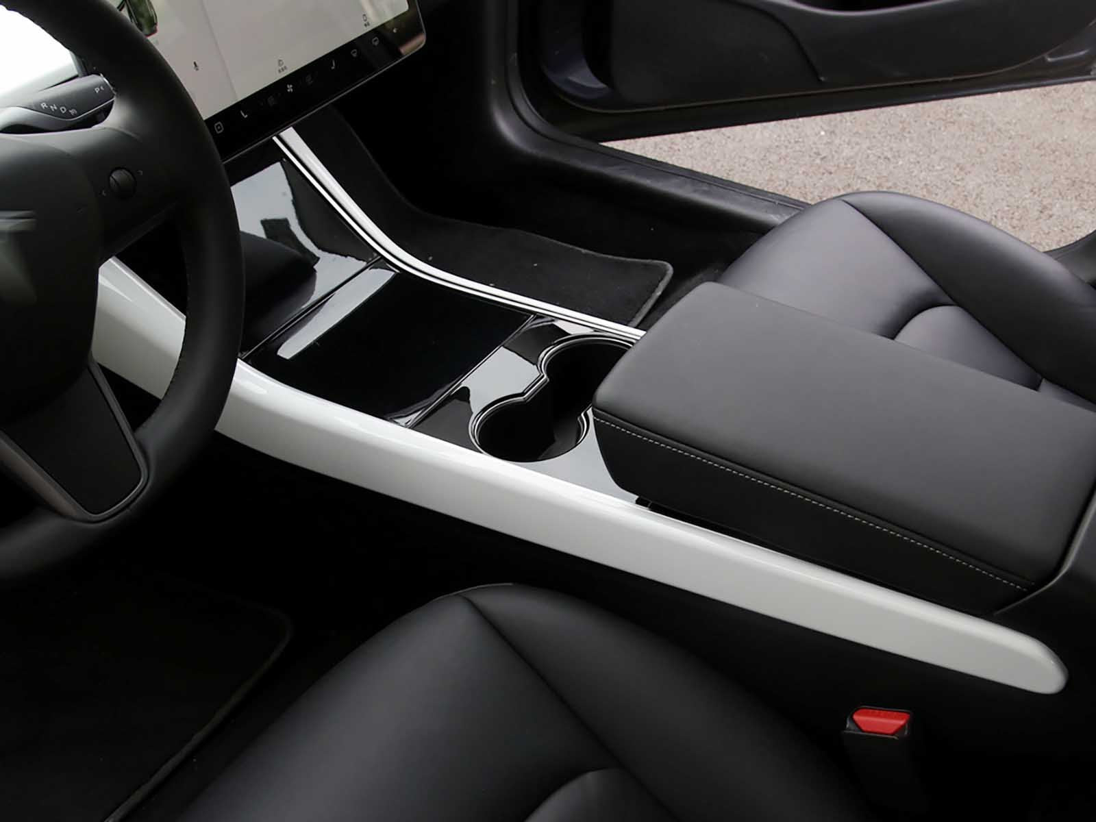 Model 3/Y: Middle Console Edge Trims (2 pieces, ABS + Coating) - Torque Alliance