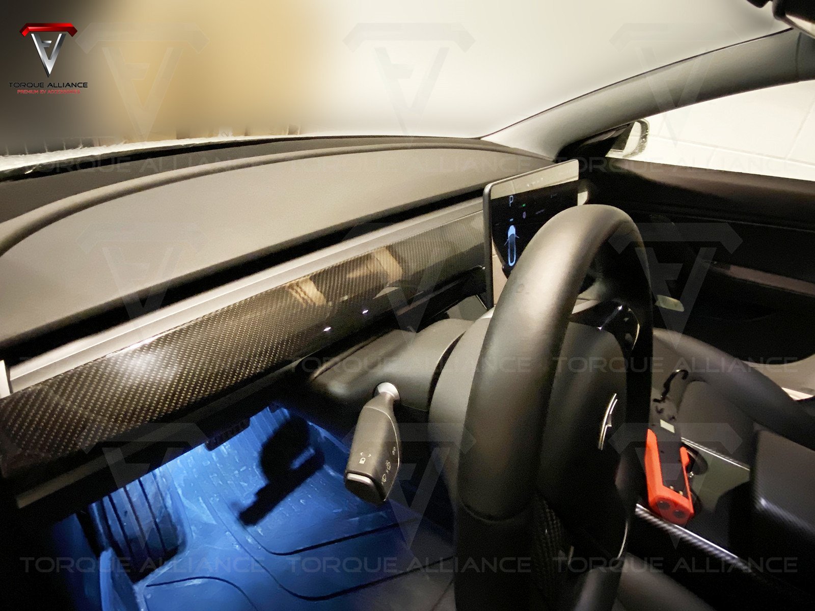 Model 3/Y: Real Carbon Fiber Dashboard Cover - Torque Alliance