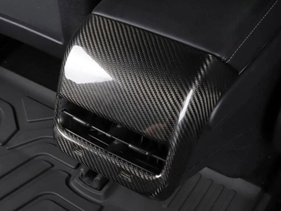 Model 3&Y: Rear Seat AirCo Outlet Trim (Genuine Carbon Fiber Collection) - Torque Alliance