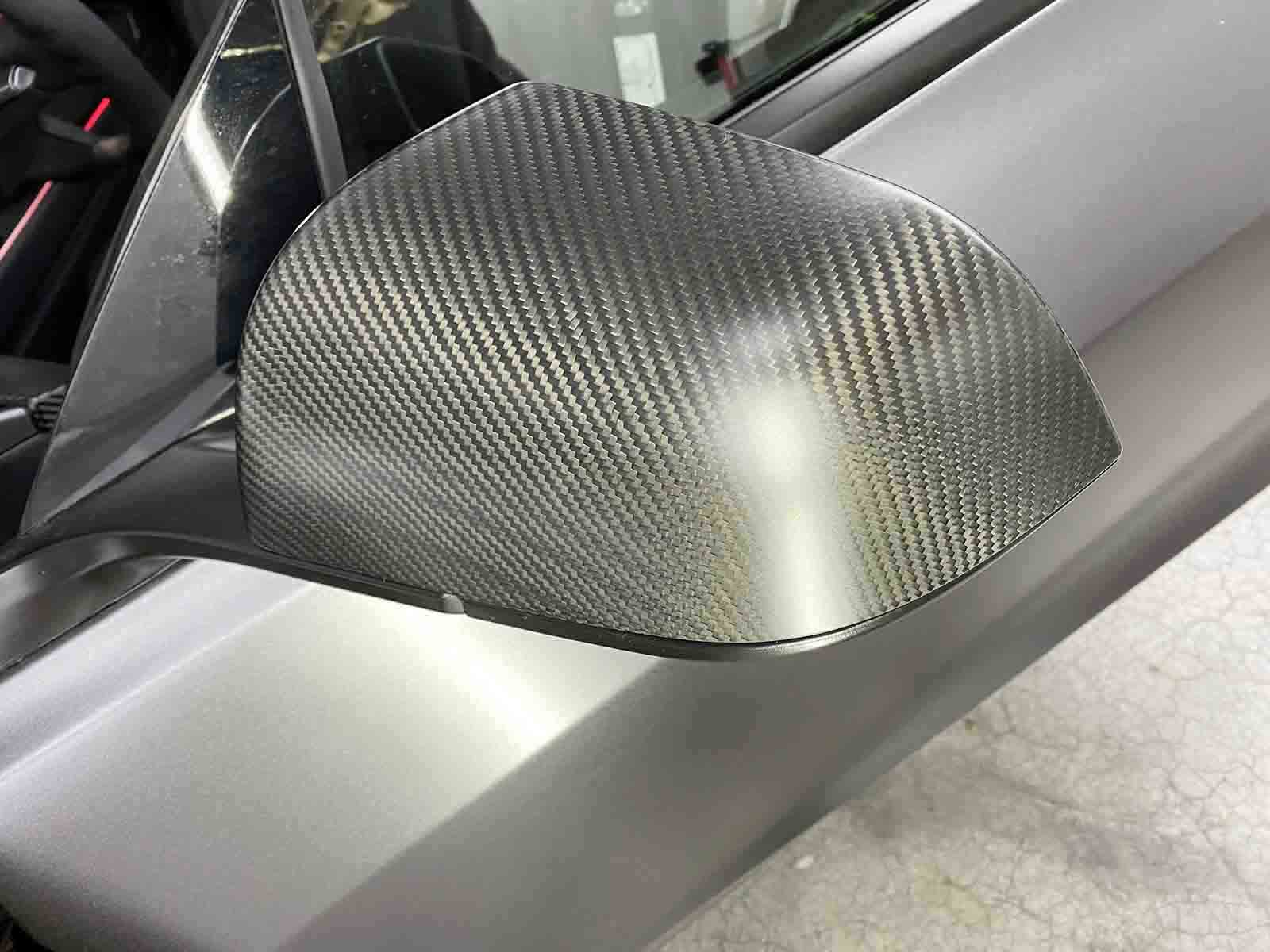 Model 3&Y: Rearview Mirror Covers (Genuine Carbon Fiber Collection) - Torque Alliance