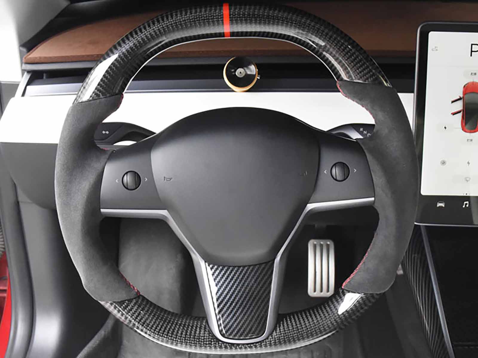 Model 3/Y: Steering Wheel Decal Trim Set (3 pcs) - Torque Alliance