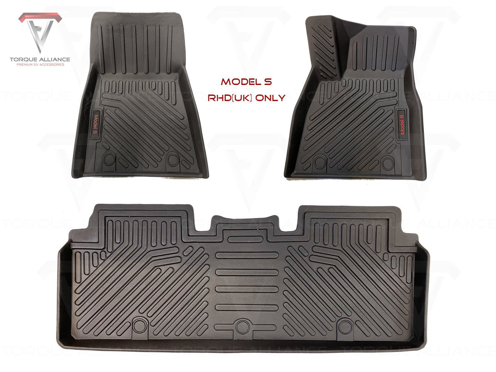 Model S: All-weather Interior Floor Mats (TPO, 3 Pieces) - Torque Alliance