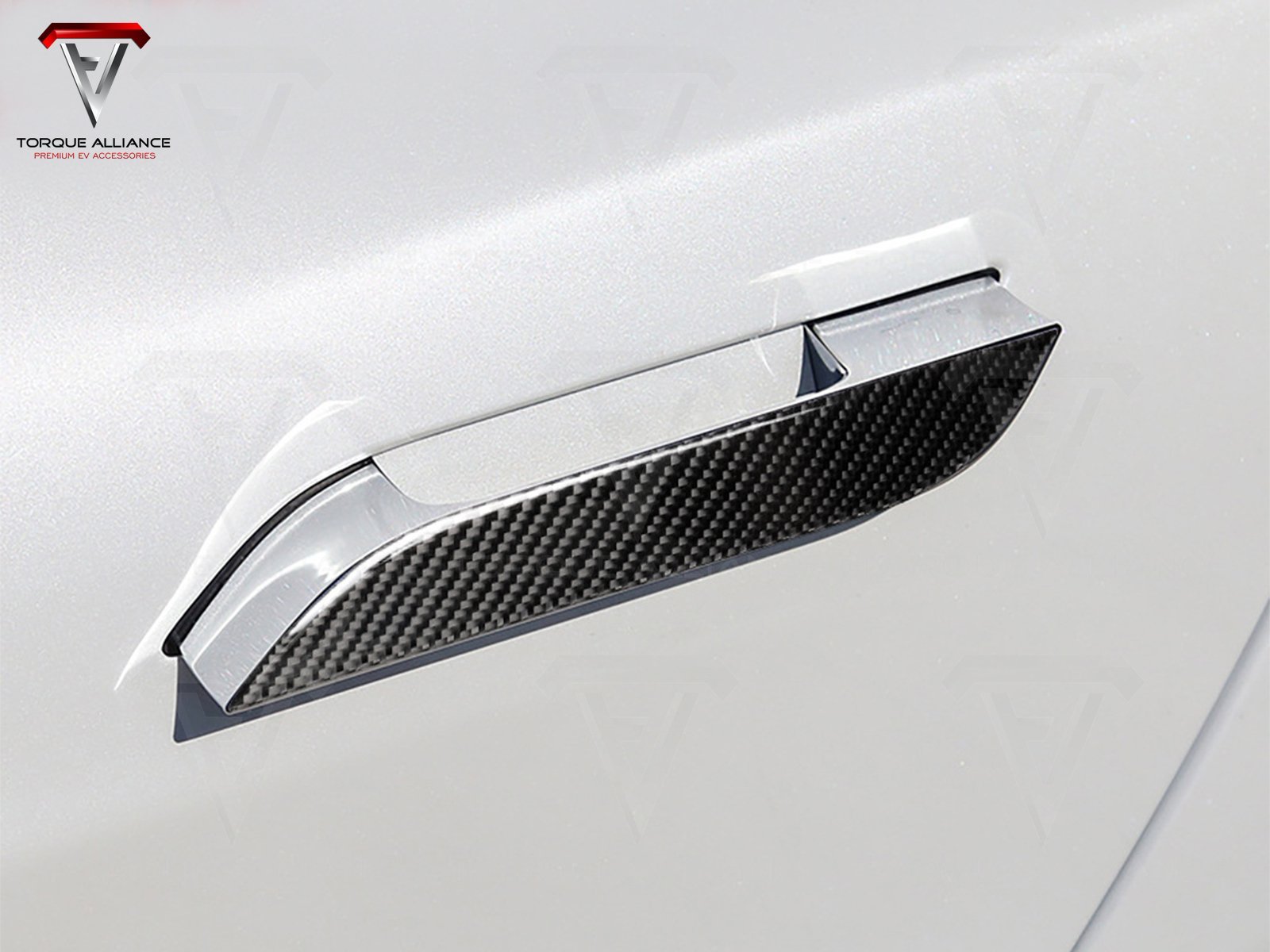 Model S: Multi-layers Door Handle Stickers (Carbon Look) - Torque Alliance