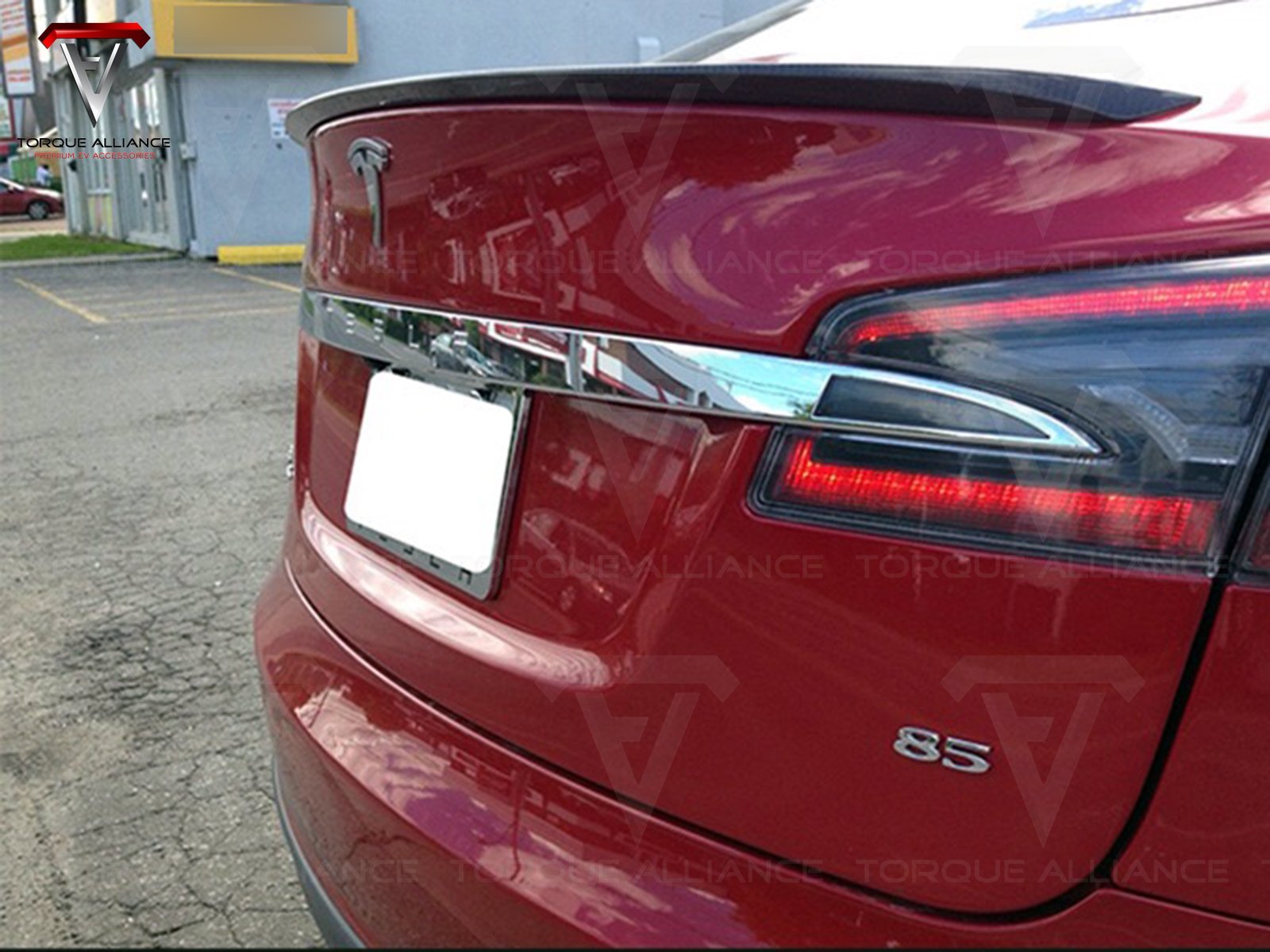 Model S: Real Carbon Fiber Tail Spoiler - Torque Alliance