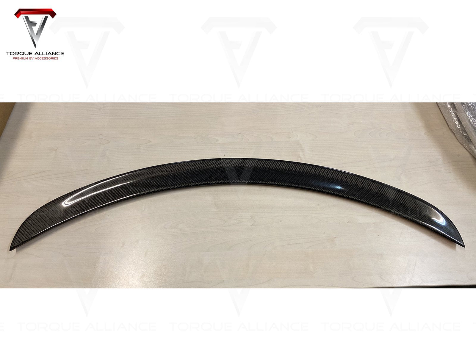 Model S: Real Carbon Fiber Tail Spoiler - Torque Alliance