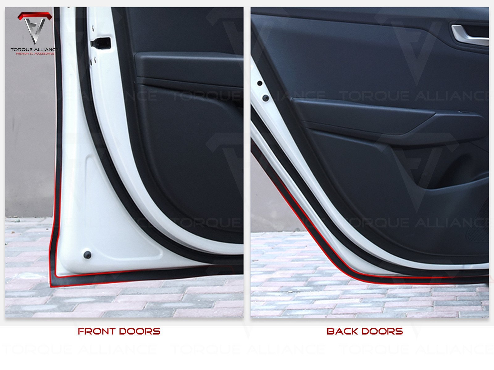 Model S: Rubber Seal Strips Set (4 Doors+Frunk+Trunk) - Torque Alliance