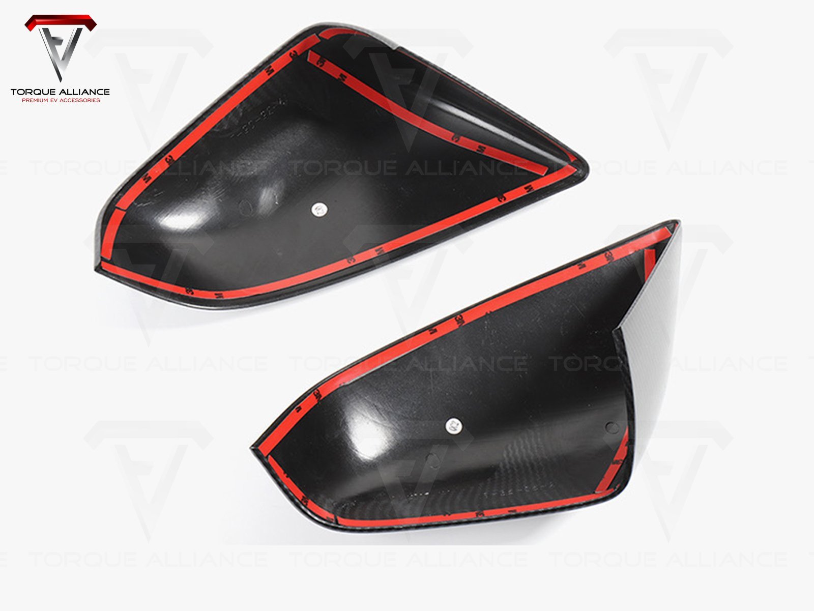 Model S/X: ABS Rearview Mirror Covers (2 pieces, Carbon-look) - Torque Alliance