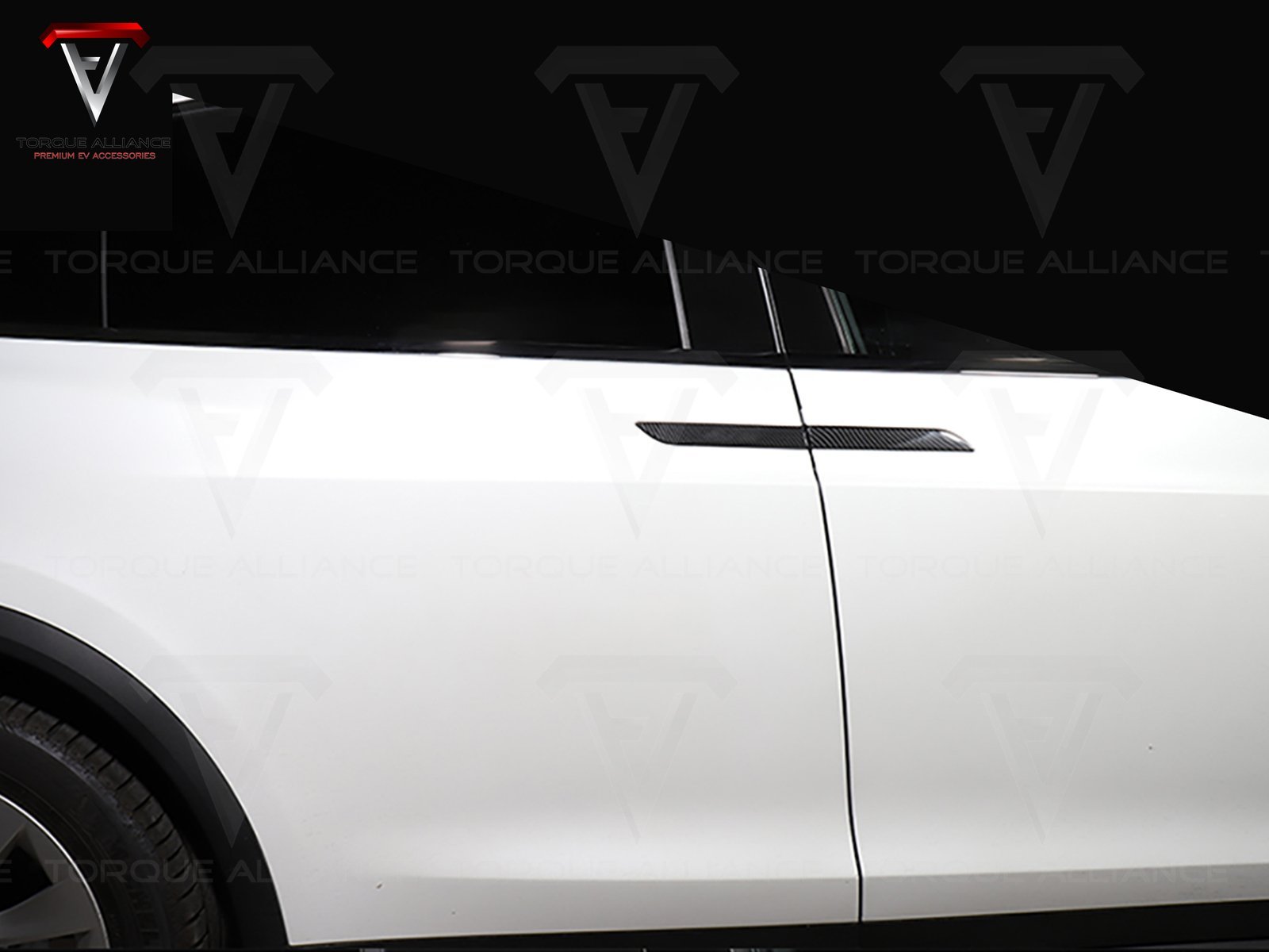 Model X: Multi-layers Door Handle Stickers (Carbon Look) - Torque Alliance