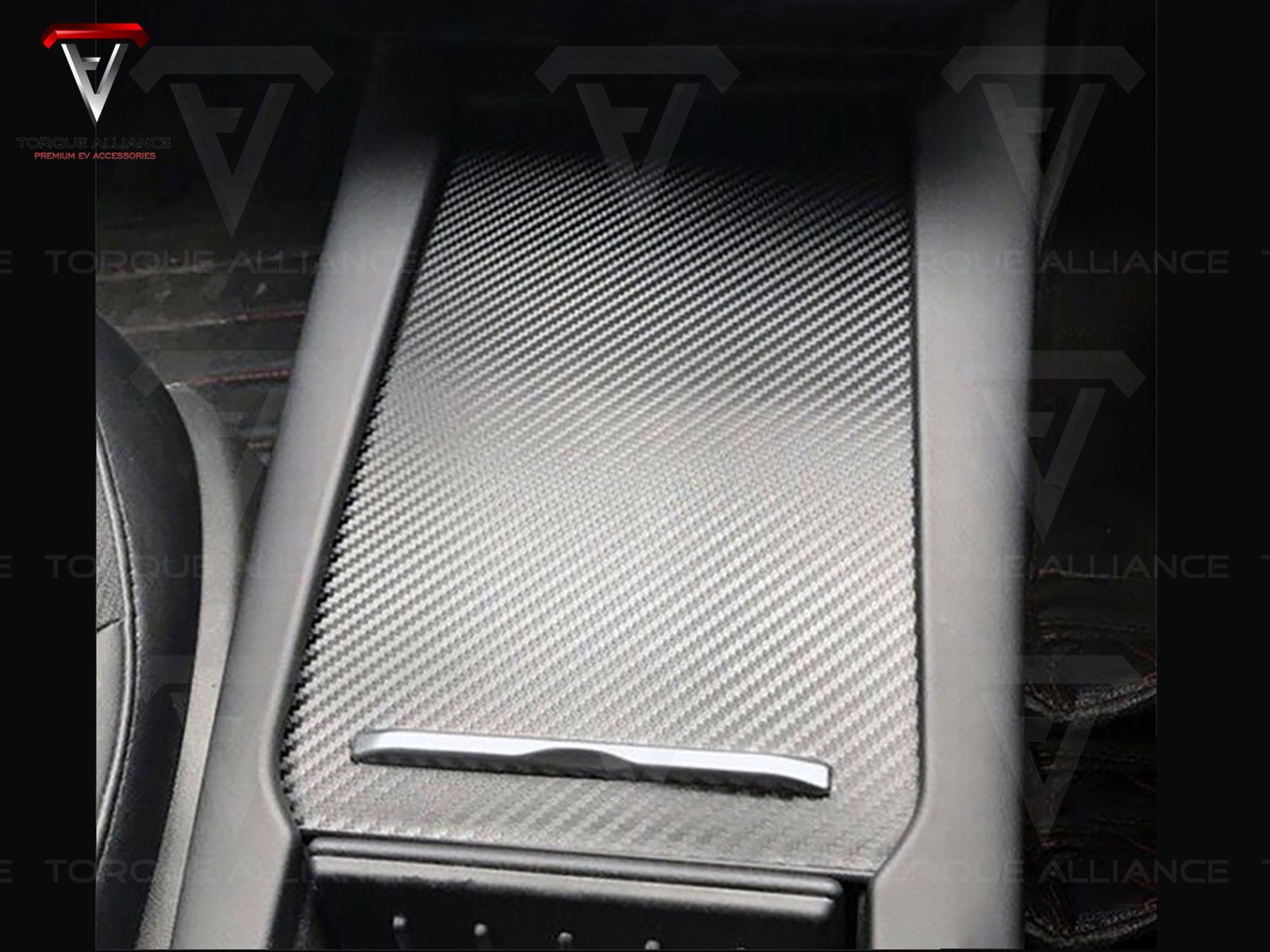 Model X/S: Middle Console Wrap (Carbon Look) - Torque Alliance