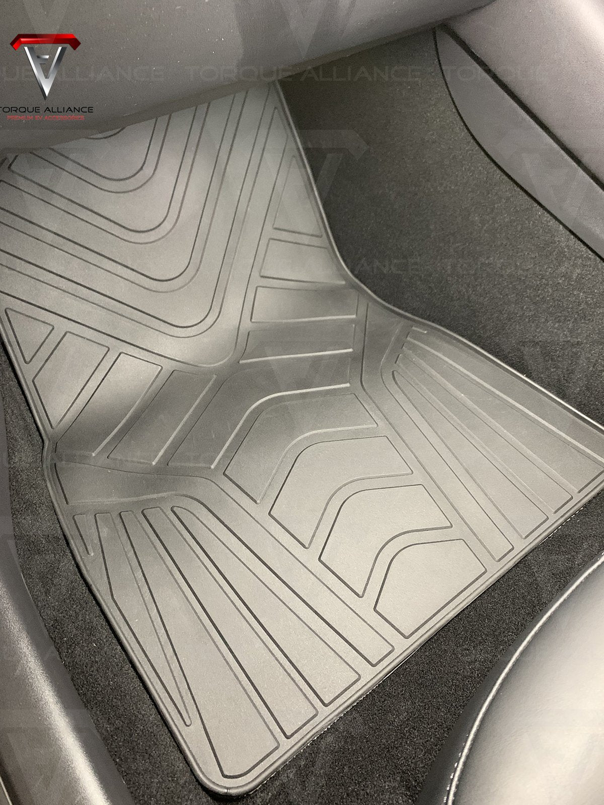 RHD UK only_Model 3: All-weather Interior Floor Mats (3 pcs, Synthetic Latex Rubber) - Torque Alliance