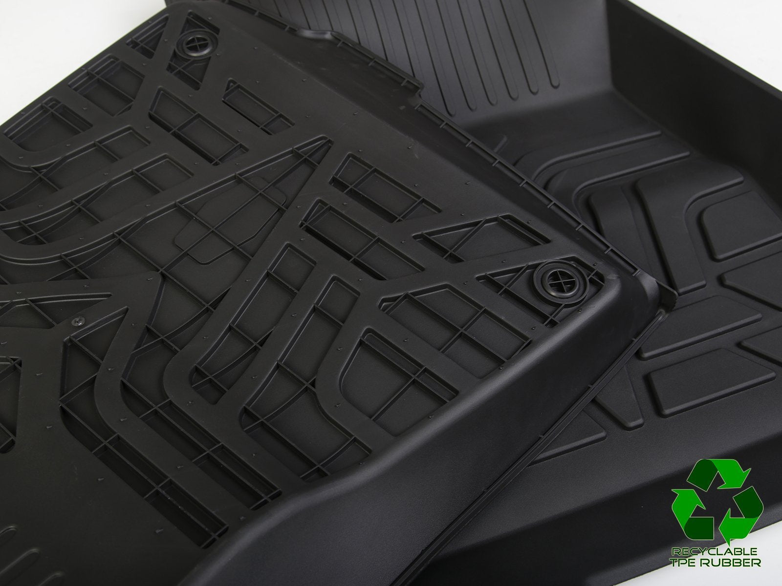 RHD-UK ONLY! Model 3: All-weather Interior Floor Mats (TPE Rubber, 3 Pieces) - Torque Alliance