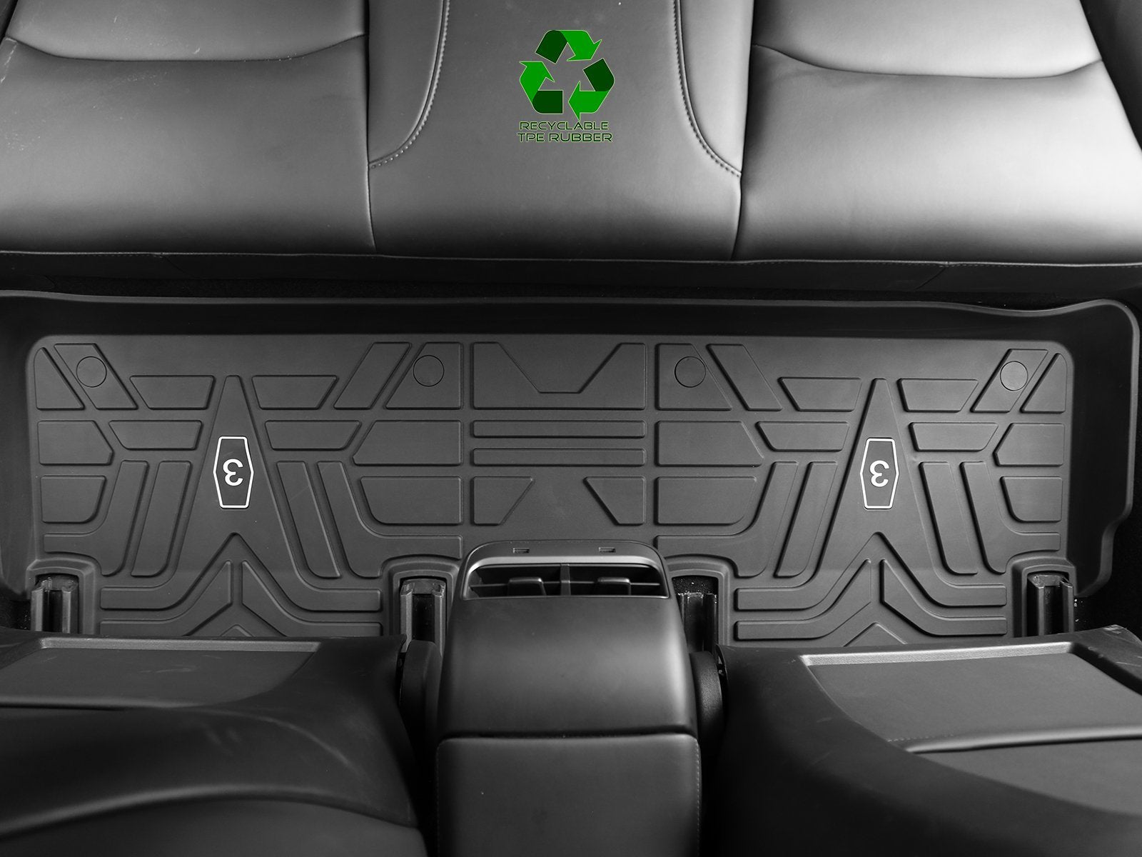 RHD-UK ONLY! Model 3: All-weather Interior Floor Mats (TPE Rubber, 3 Pieces) - Torque Alliance