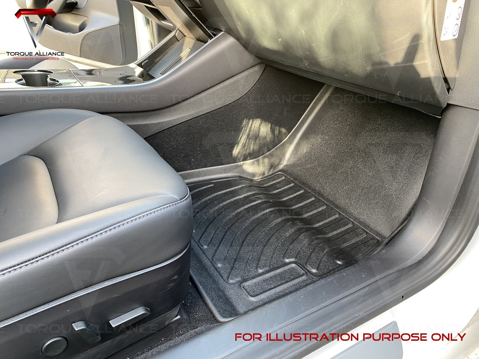 RHD-UK ONLY! Model 3: All-weather Interior Floor Mats (TPO, 3 Pieces) - Torque Alliance