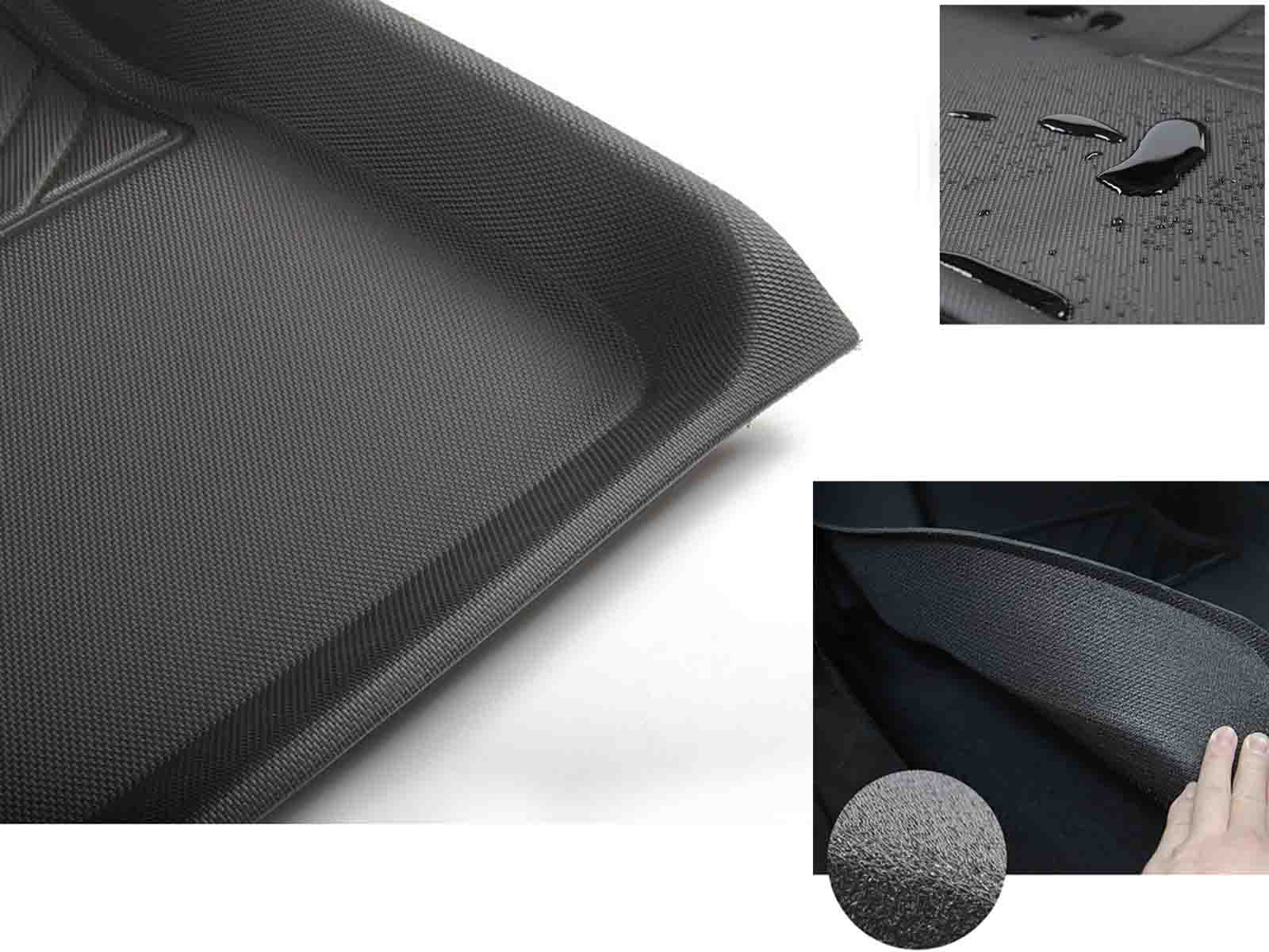 RHD-UK ONLY! Model 3: Multi-layer 3D Rubber All-weather Floor Mats (3 pcs) - Torque Alliance