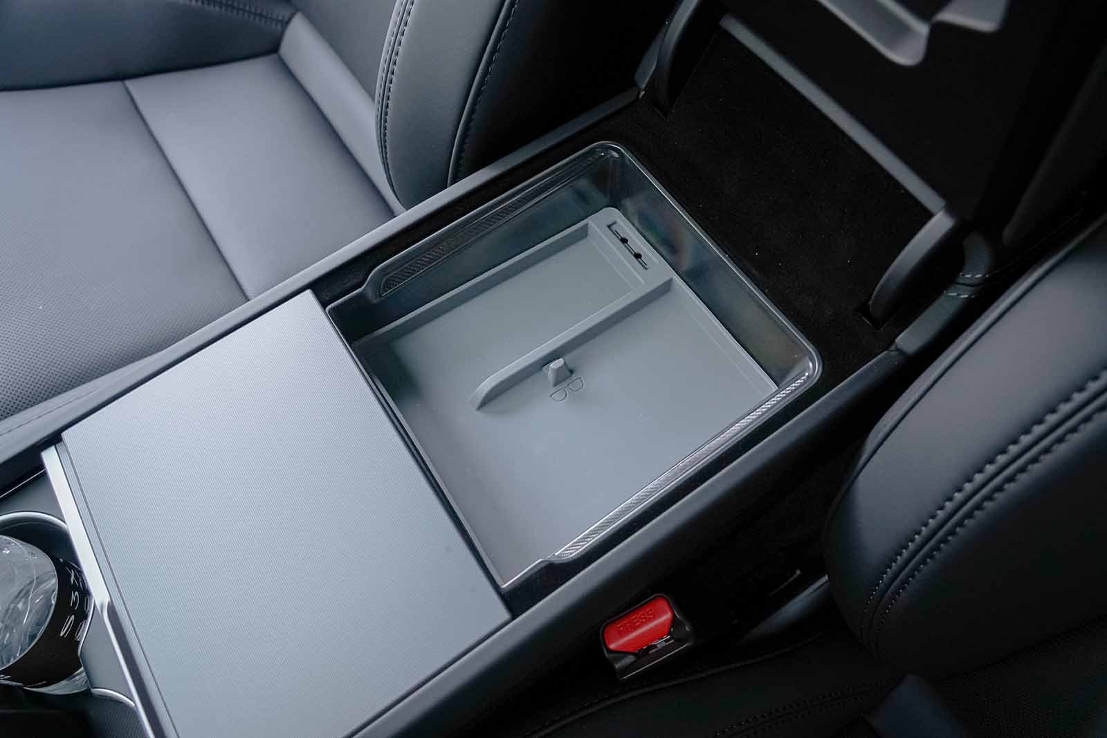 Tesla Model 3 (2024 Highland): Armrest Organizer, Rear Center Console Storage Tray - Torque Alliance