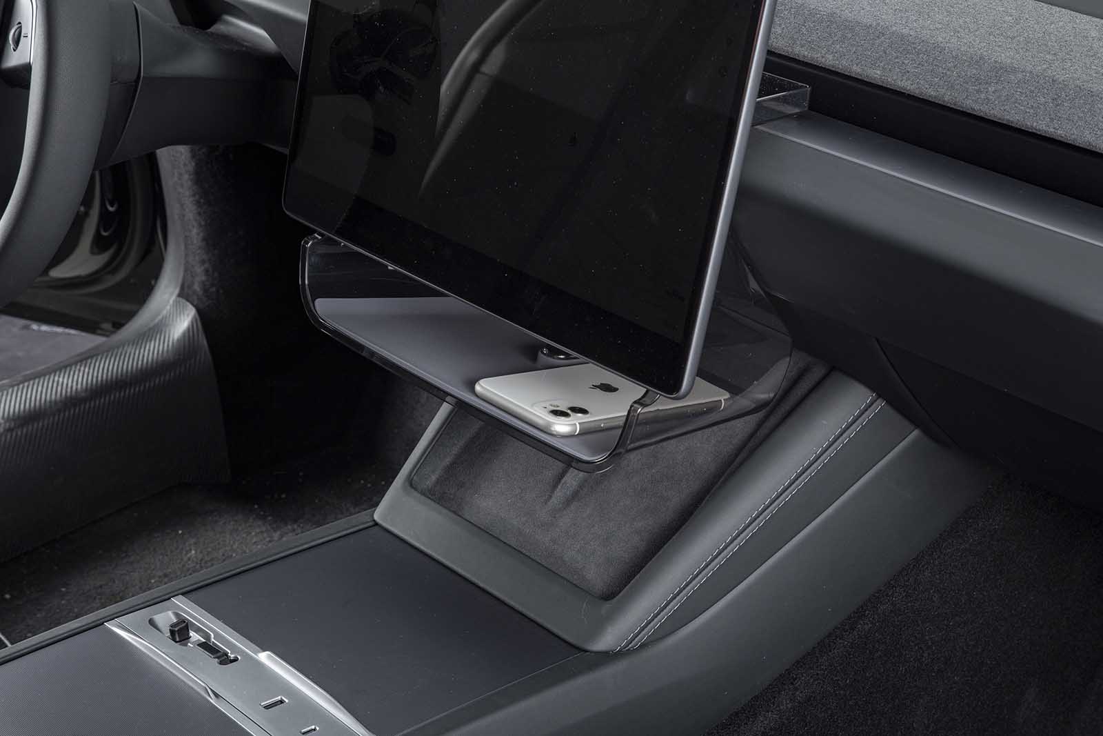 Tesla Model 3 (2024 Highland): Behind Screen Organizer & Under Screen Storage Tray - Torque Alliance